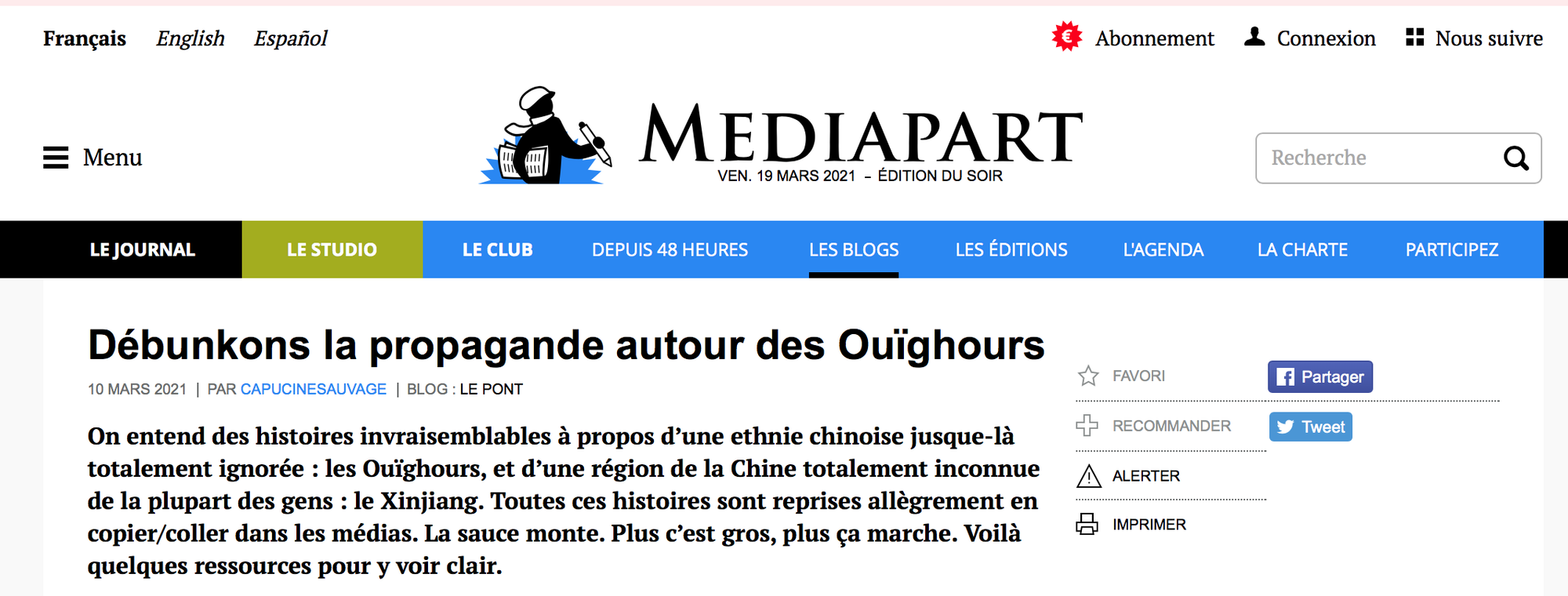 Avec Capucine Sauvage : débunkons la propagande autour des Ouïghours