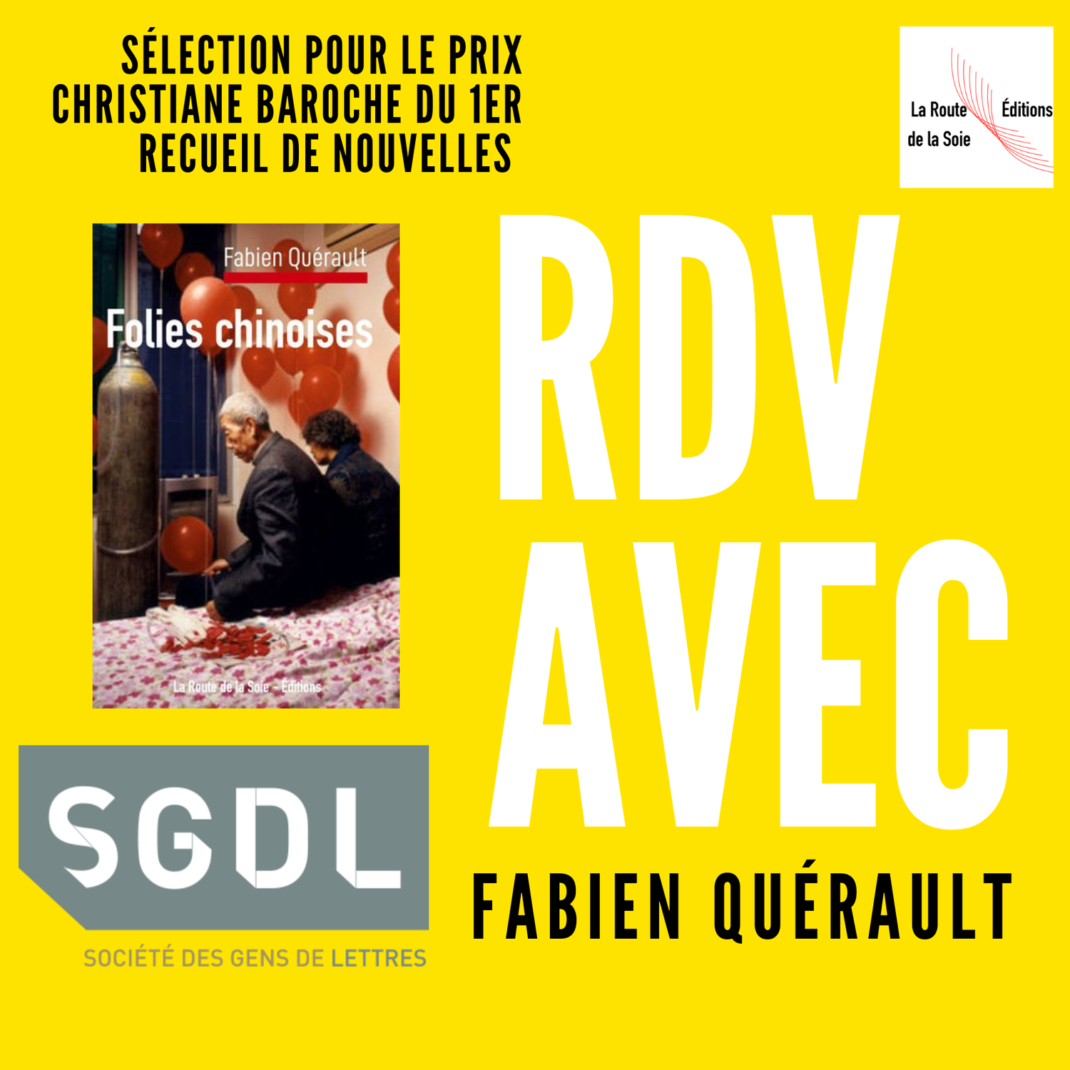 Fabien Quérault sélectionné pour Prix Christiane Baroche du 1er recueil de nouvelles