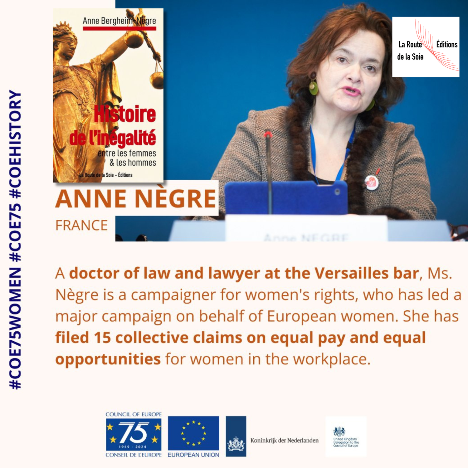Anne Bergheim-Nègre une des femmes qui a marqué l'histoire du Conseil de l'Europe