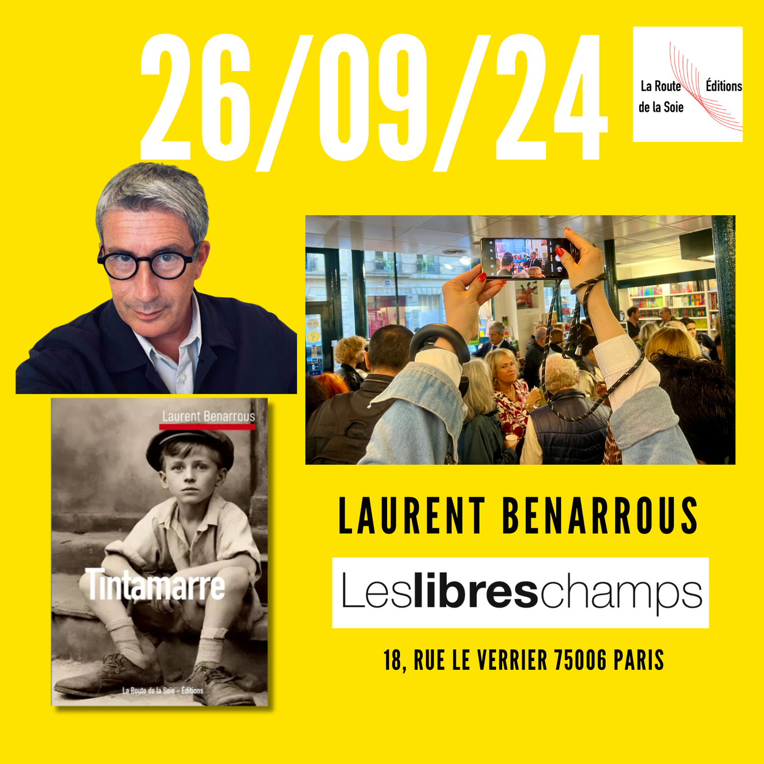 Laurent Benarrous, l’éclat de rire qui réunit les cœurs – une soirée de dédicaces inoubliable à la librairie Les Libres Champs