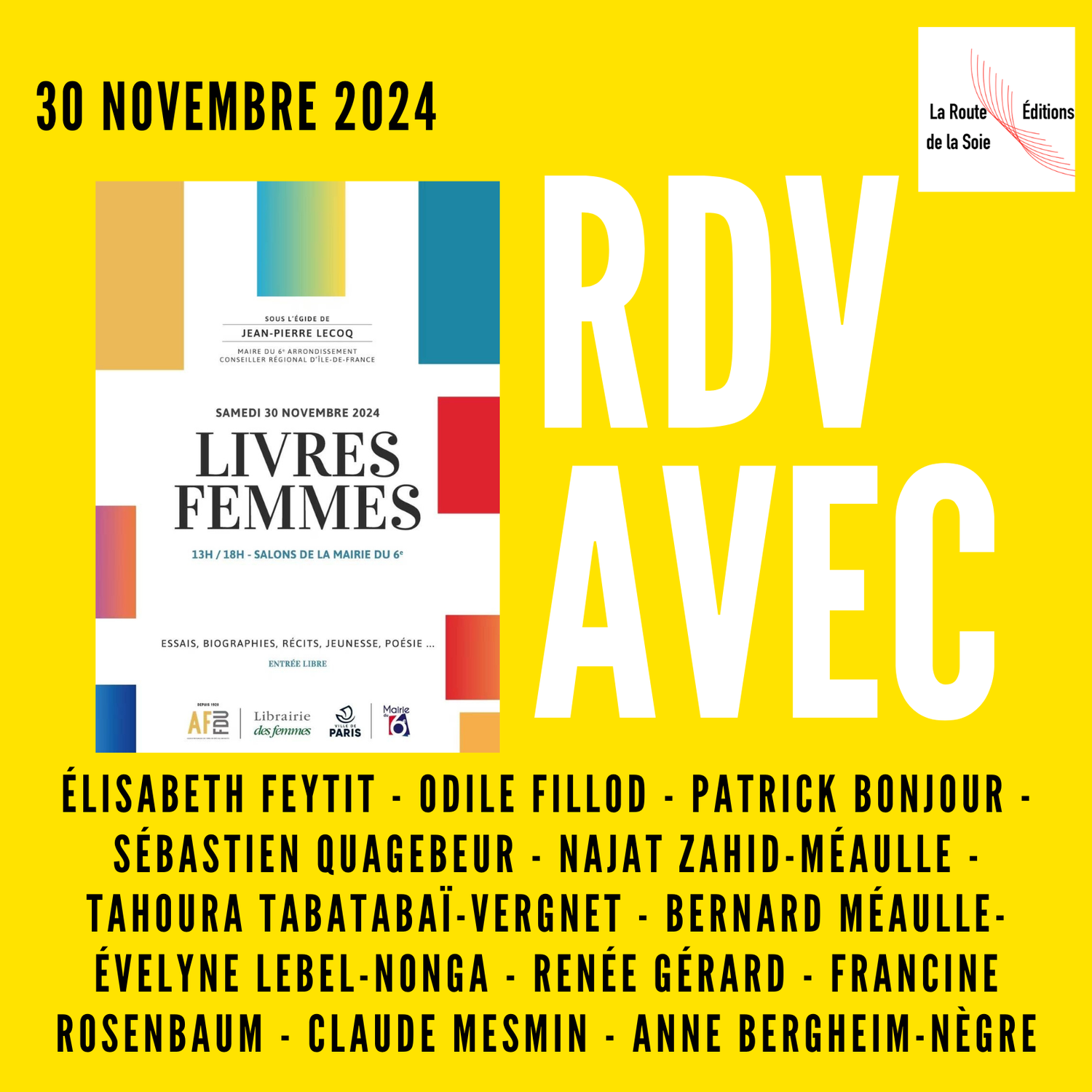 Rendez-vous au salon Livres Femmes