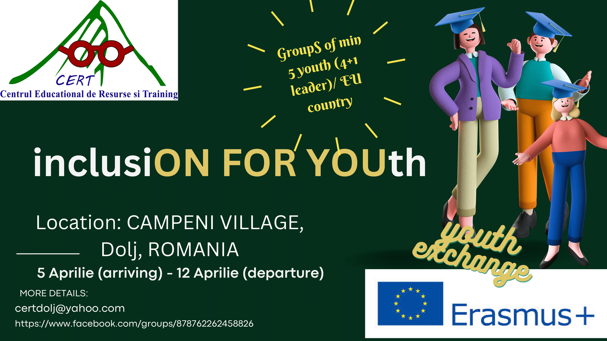 Πρόσκληση για συμμετοχή σε Ανταλλαγή Νέων Erasmus+ με τον ΟΕΝΕΦ στη Ρουμανία!
