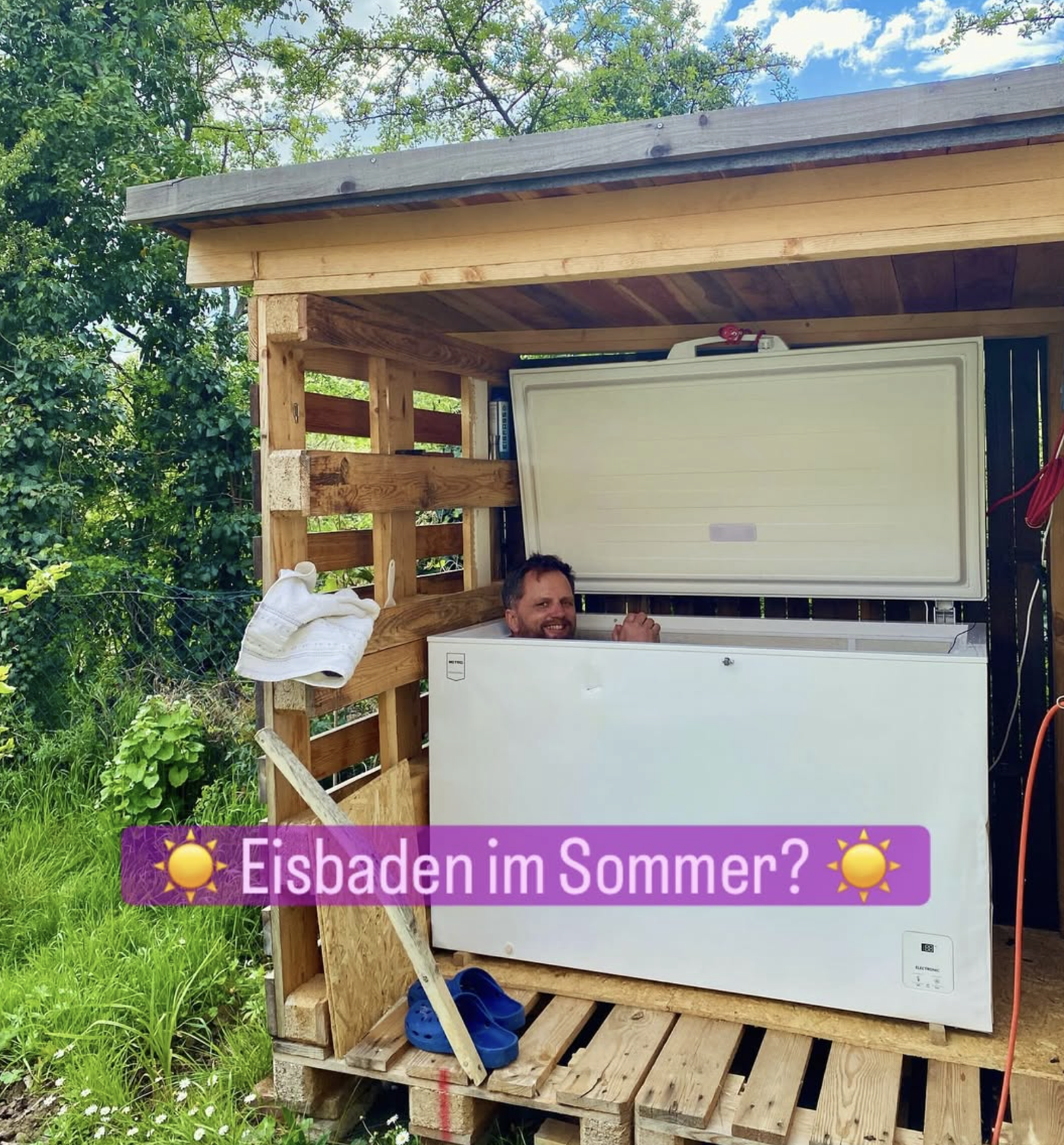 Eisbaden auch im Sommer