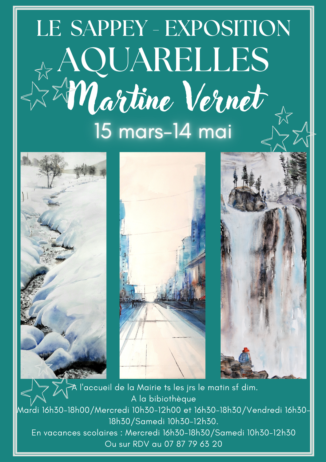 Exposition d'aquarelles de Martine Vernet au Sappey