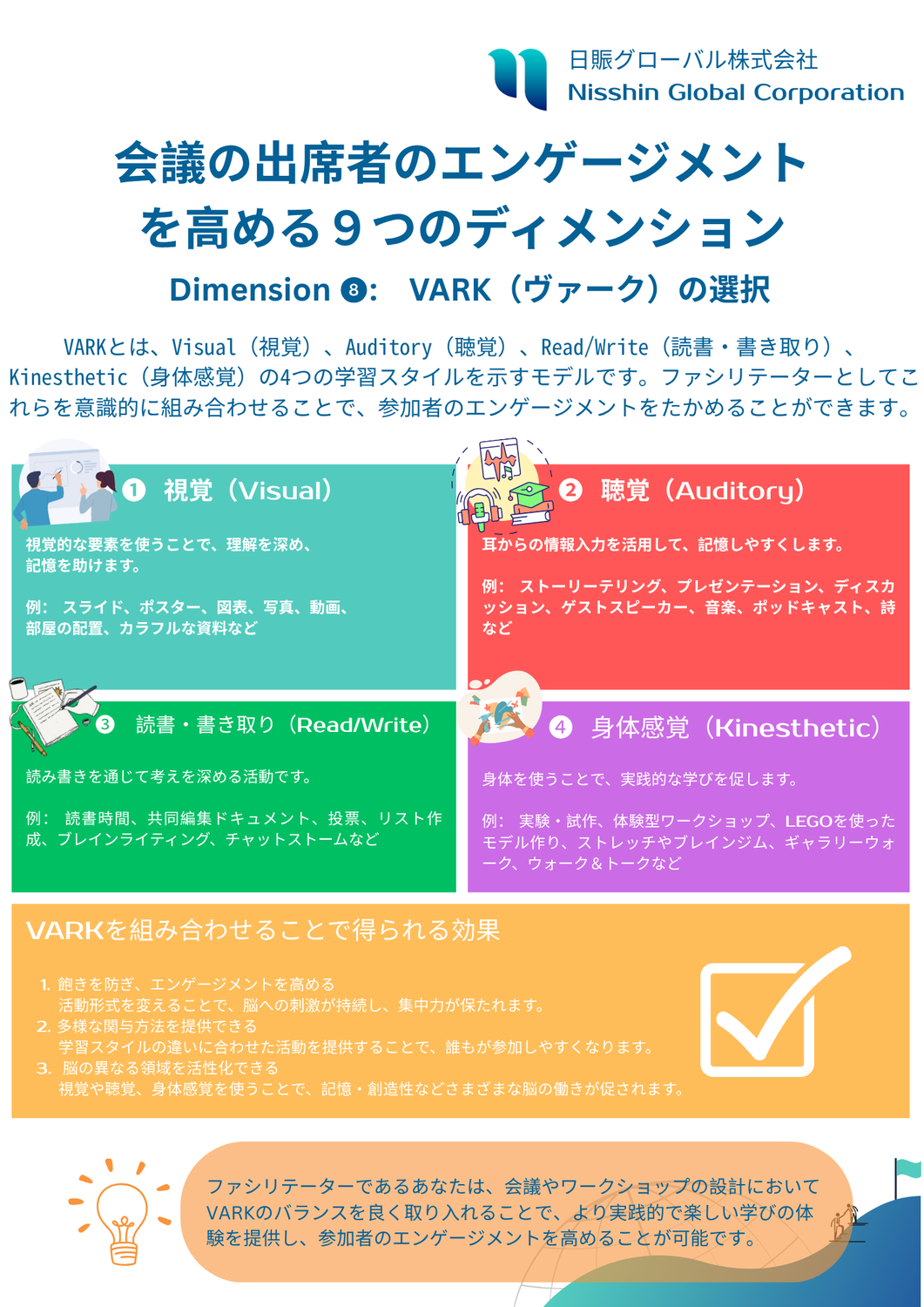 「会議の出席者のエンゲージメントを高める９つの手法」ディメンション ❽