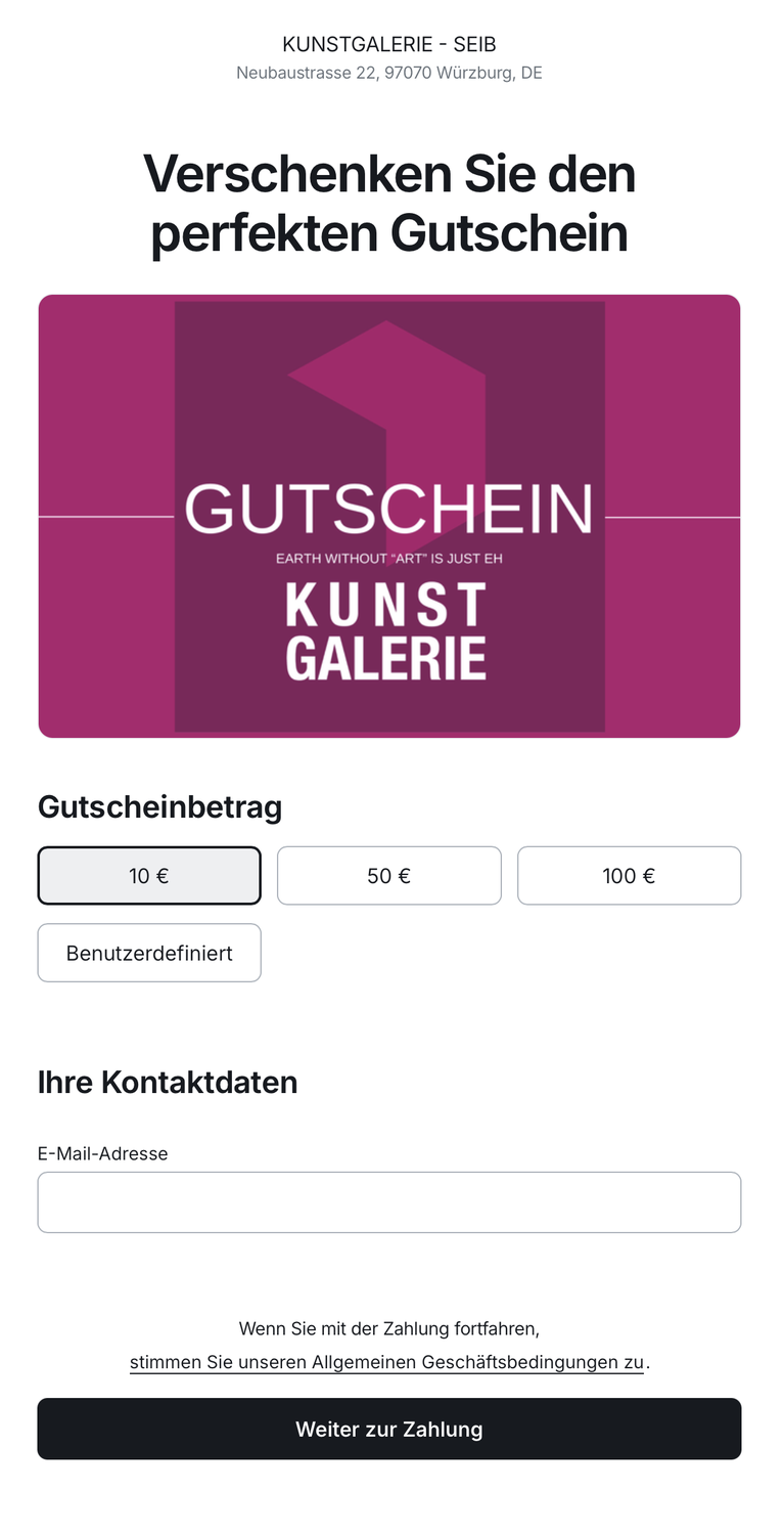 Neue Gutscheine
