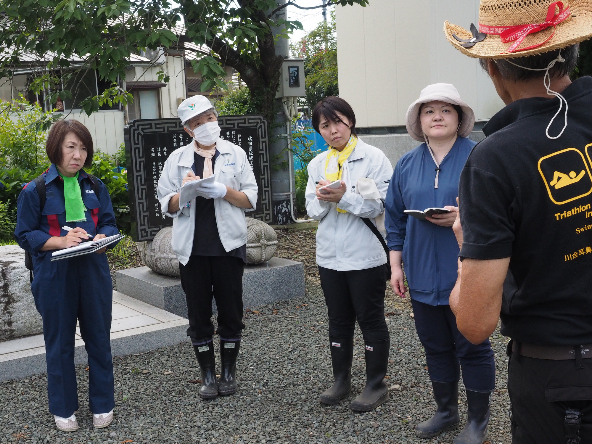 吉田比例候補ら豪雨被害現地に　北秋田市・上小阿仁村復旧のめどたたず対策急務