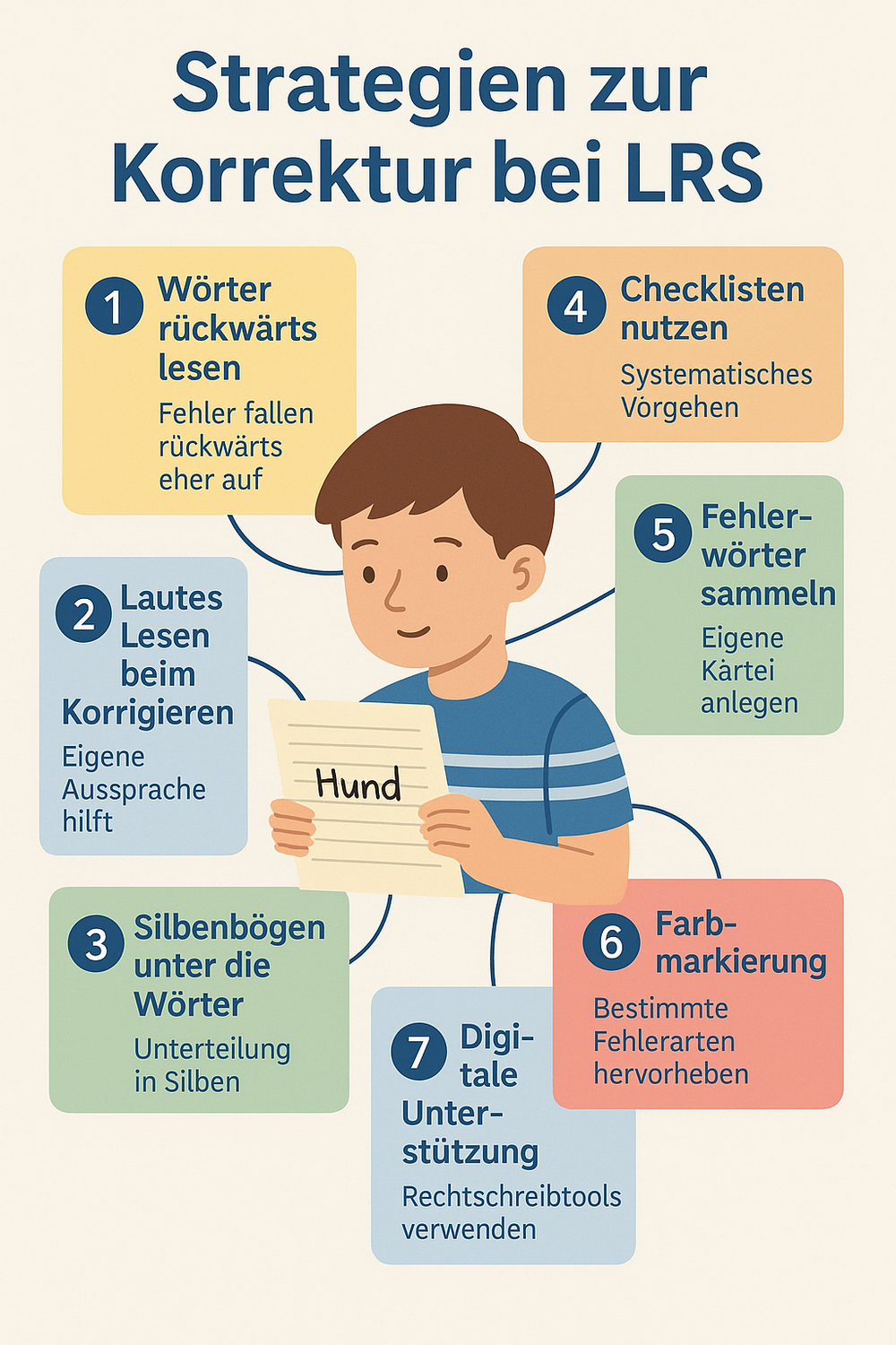 Wie kann ein Kind mit LRS am Besten seine Rechtschreibung überprüfen?