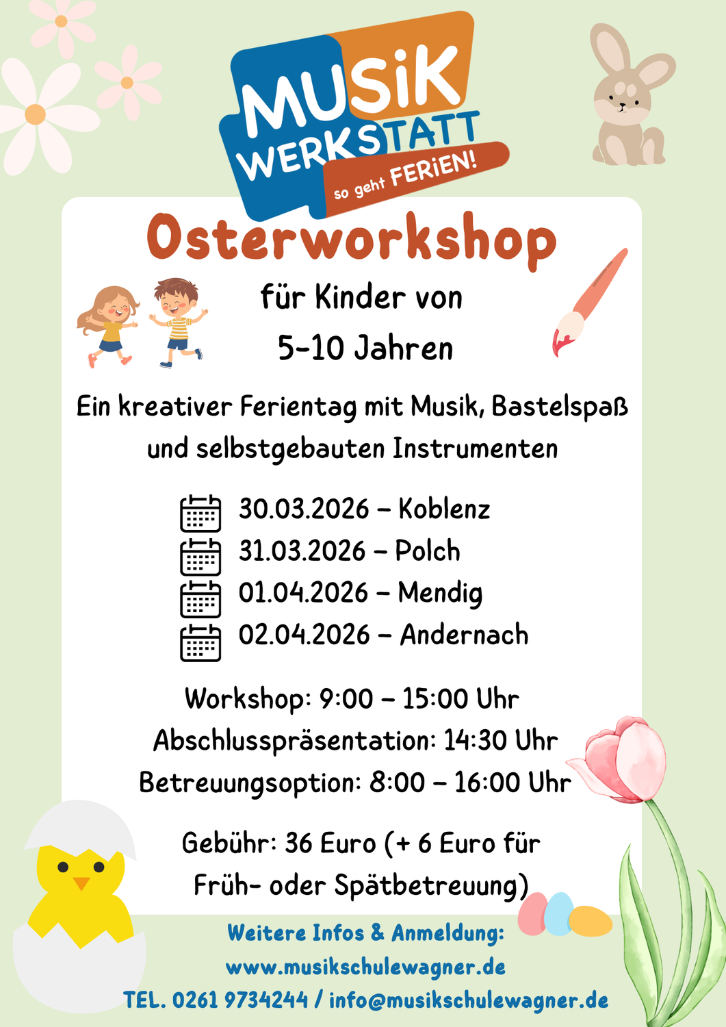 Oster-Workshops in den Ferien!