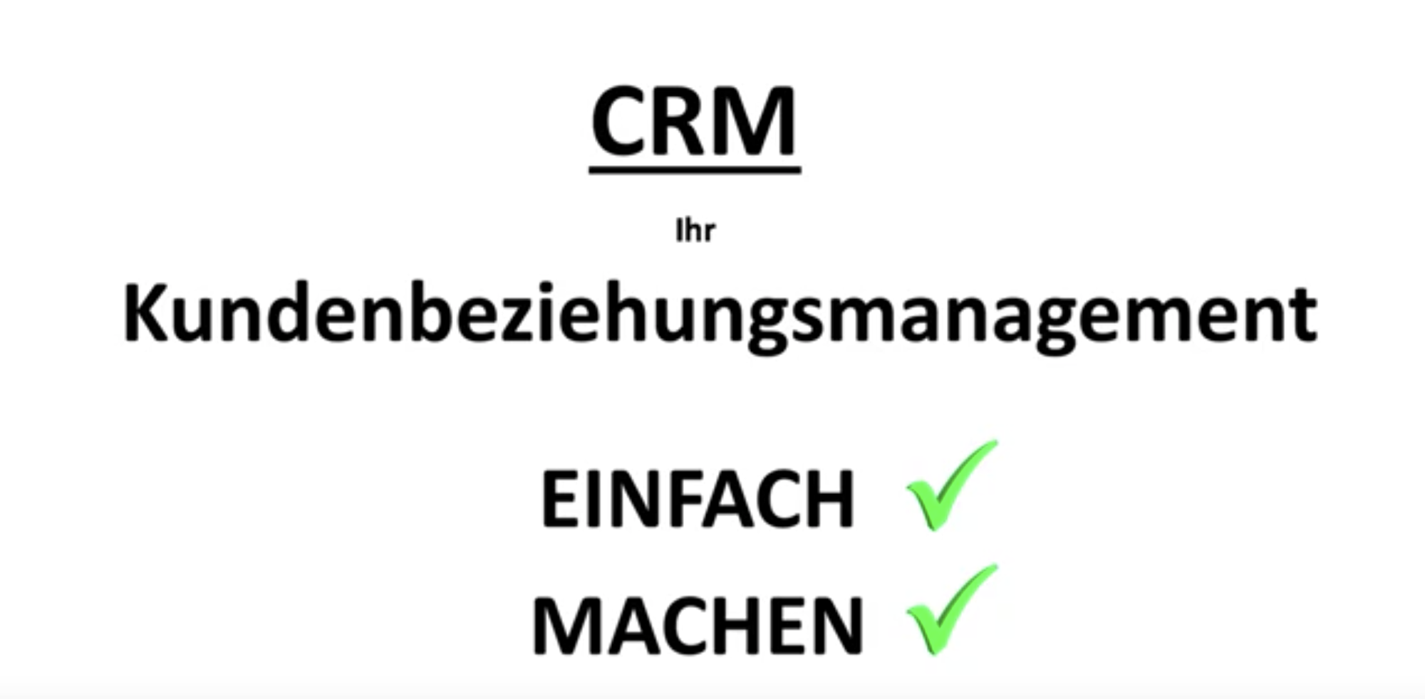 CRM - einfach - machen