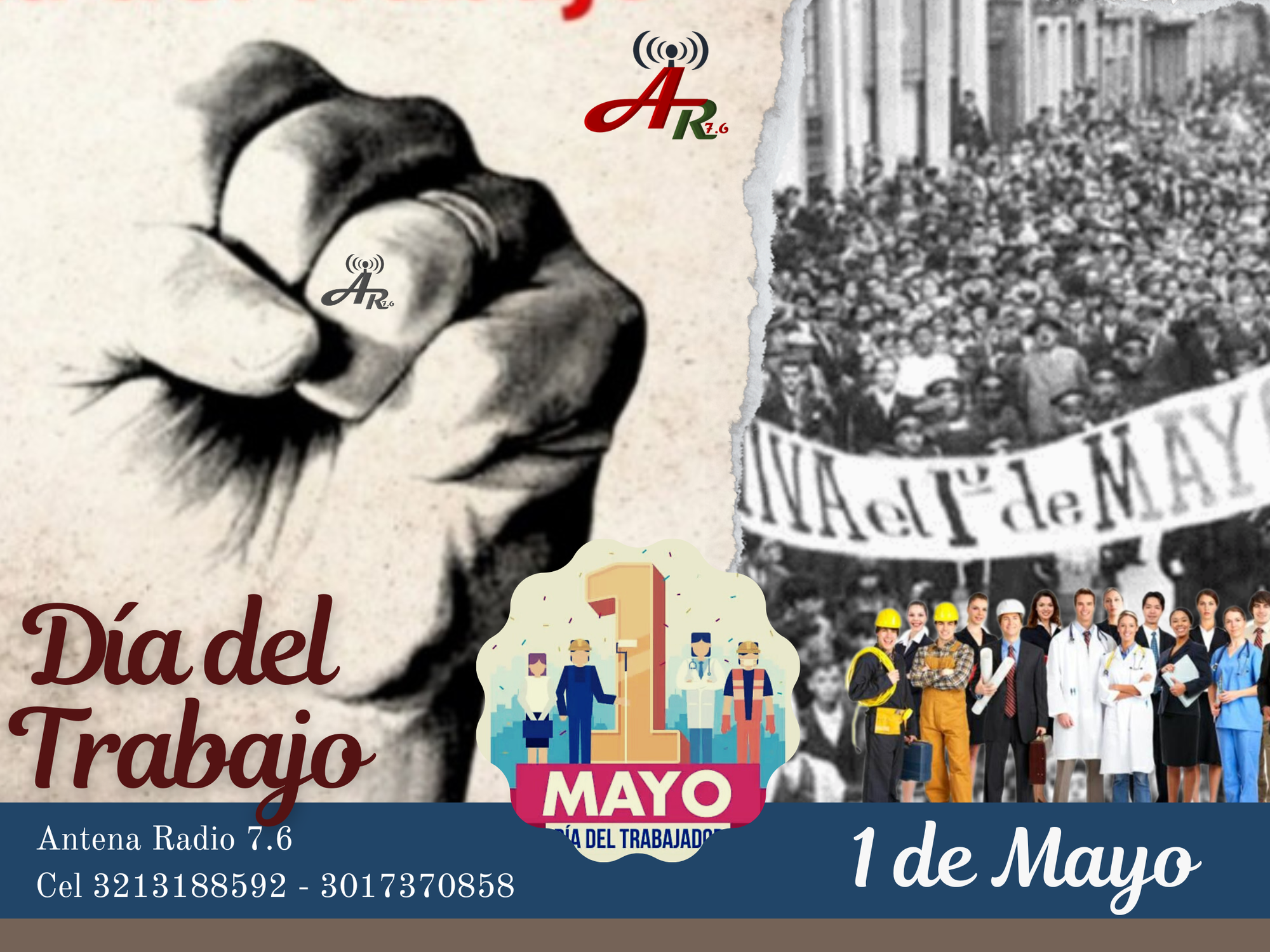 1 de mayo: Día Internacional del Trabajo y los Trabajadores.