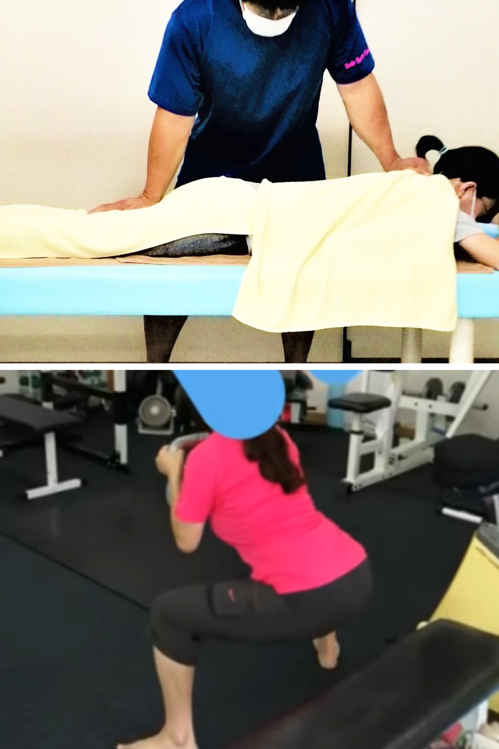 10分程の運動と残り50分の整体で膝が楽に曲がるように！