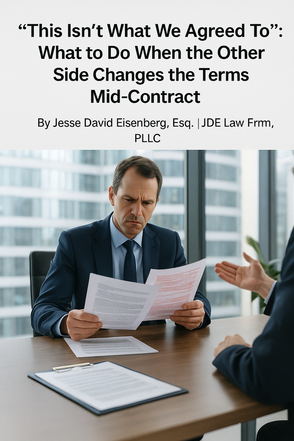 What to Do If the Other Party Changes the Contract Terms Without Consent