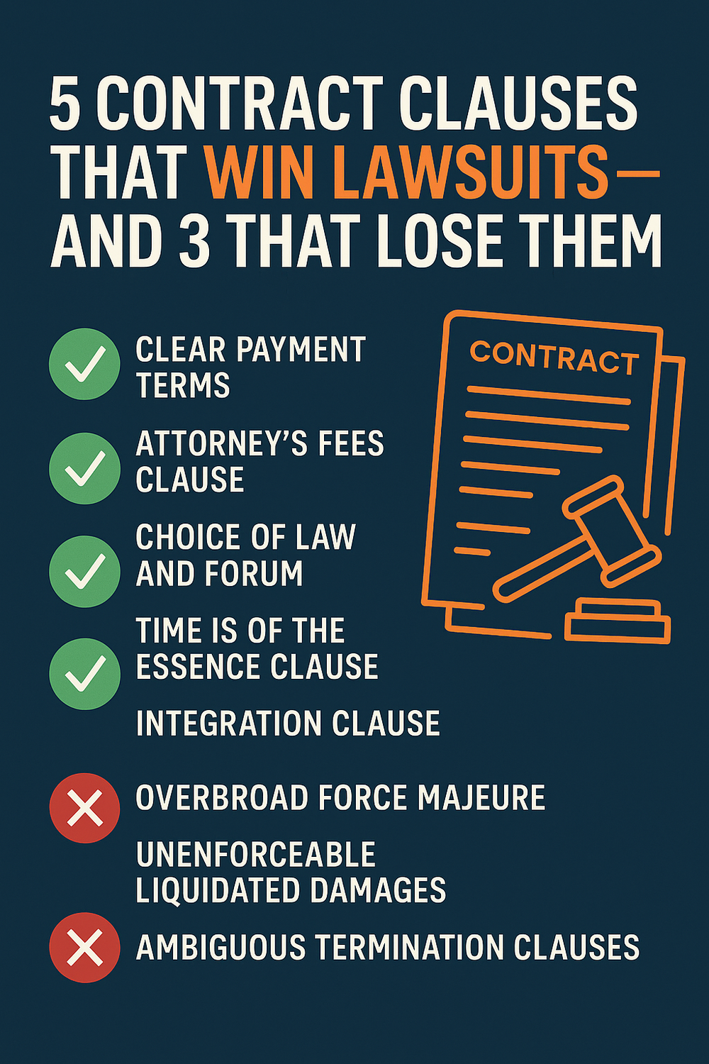 5 Contract Clauses That Win Lawsuits—And 3 That Lose Them