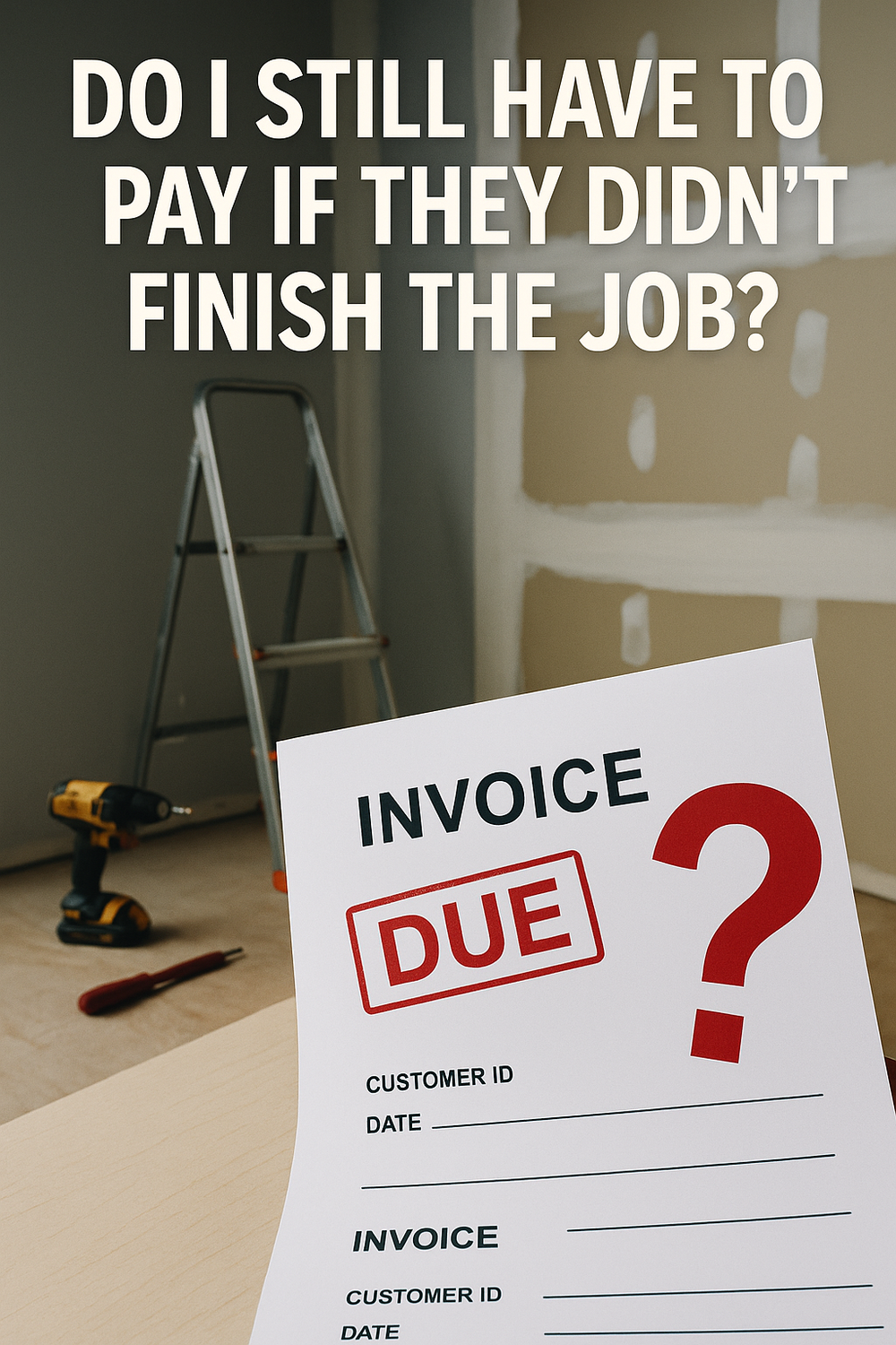 Do I Have to Pay If the Job Wasn’t Finished? | JDE Law Firm