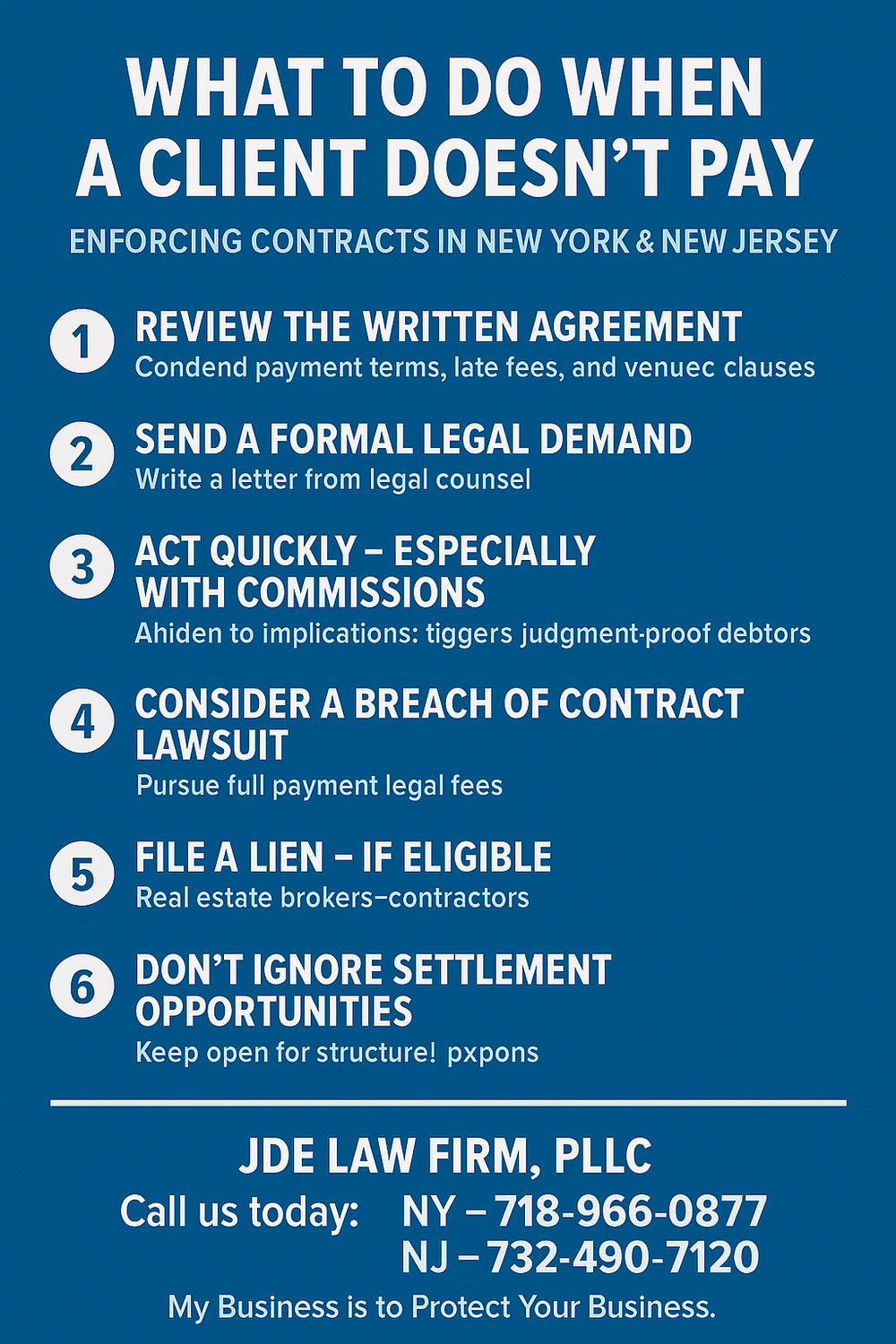 What to Do When a Client Doesn’t Pay: Enforcing Contracts in NY & NJ