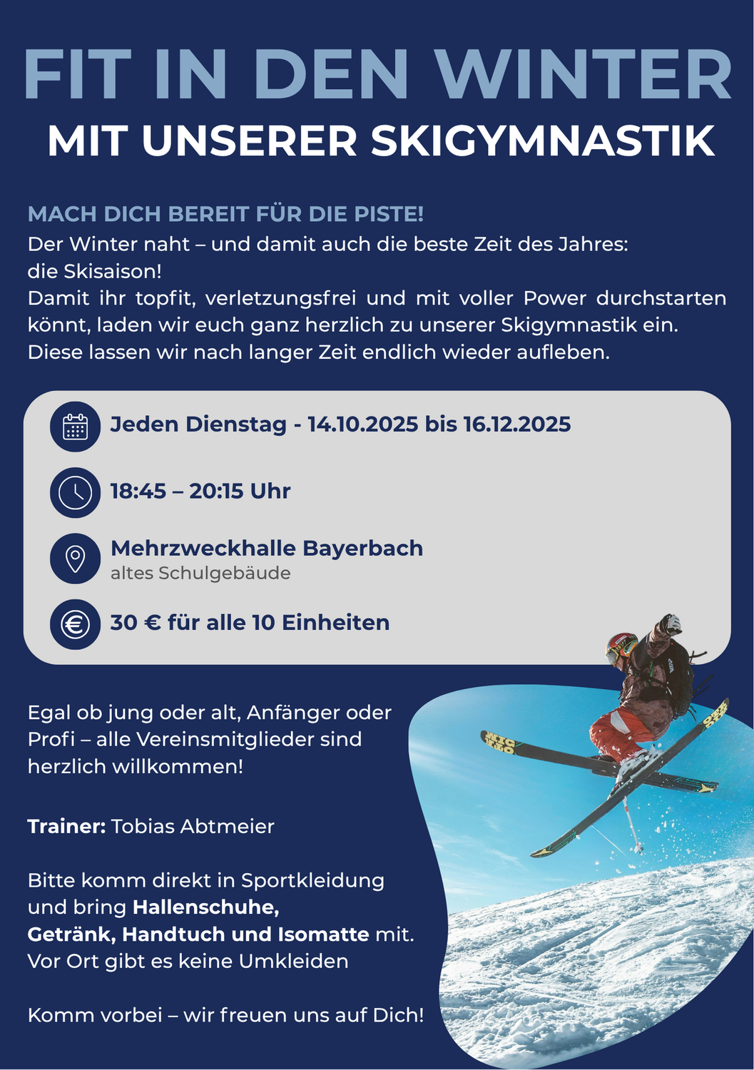 Fit in den Winter – mit unserer Skigymnastik!