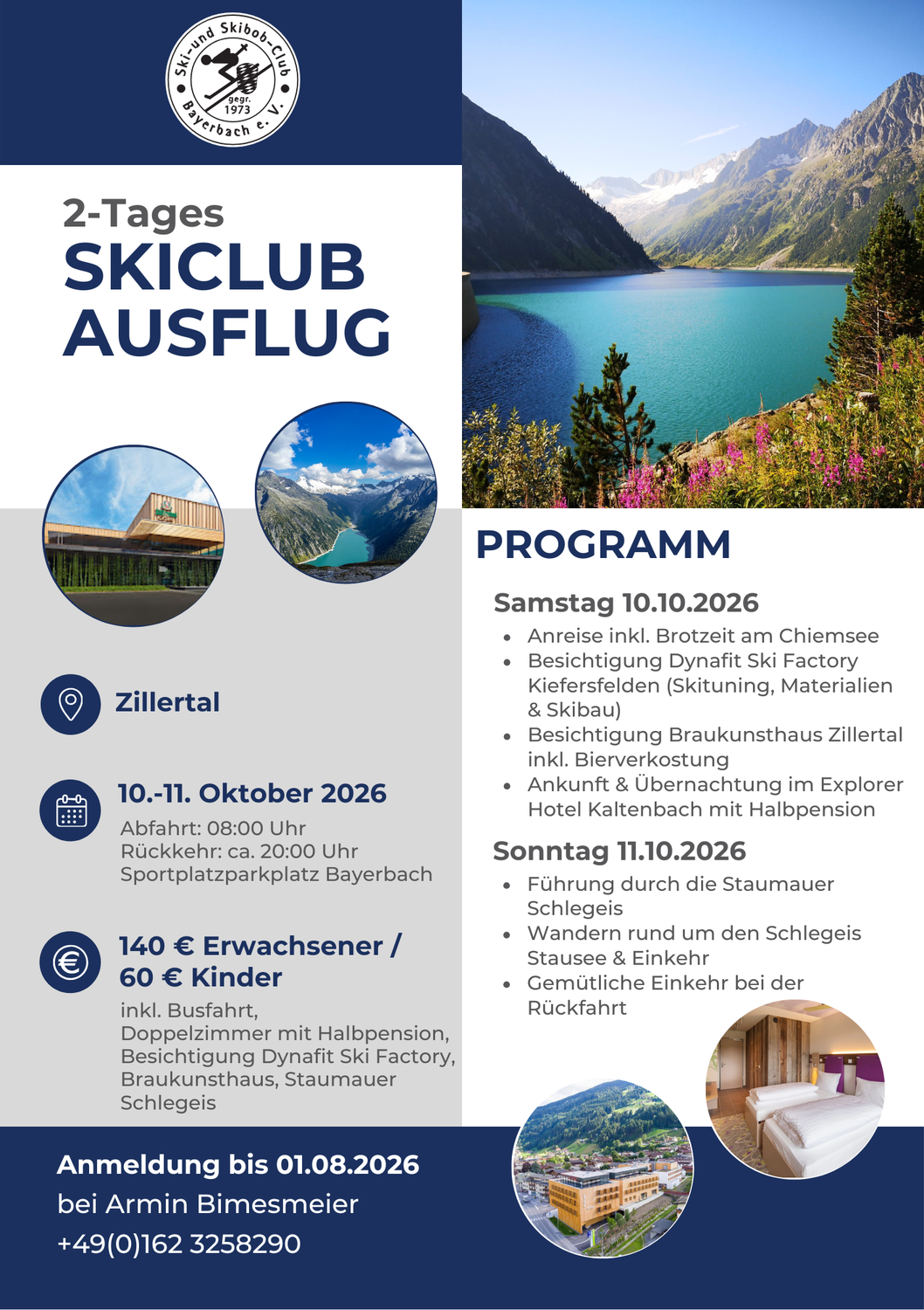 Jetzt anmelden für unseren Skiclub Ausflug!