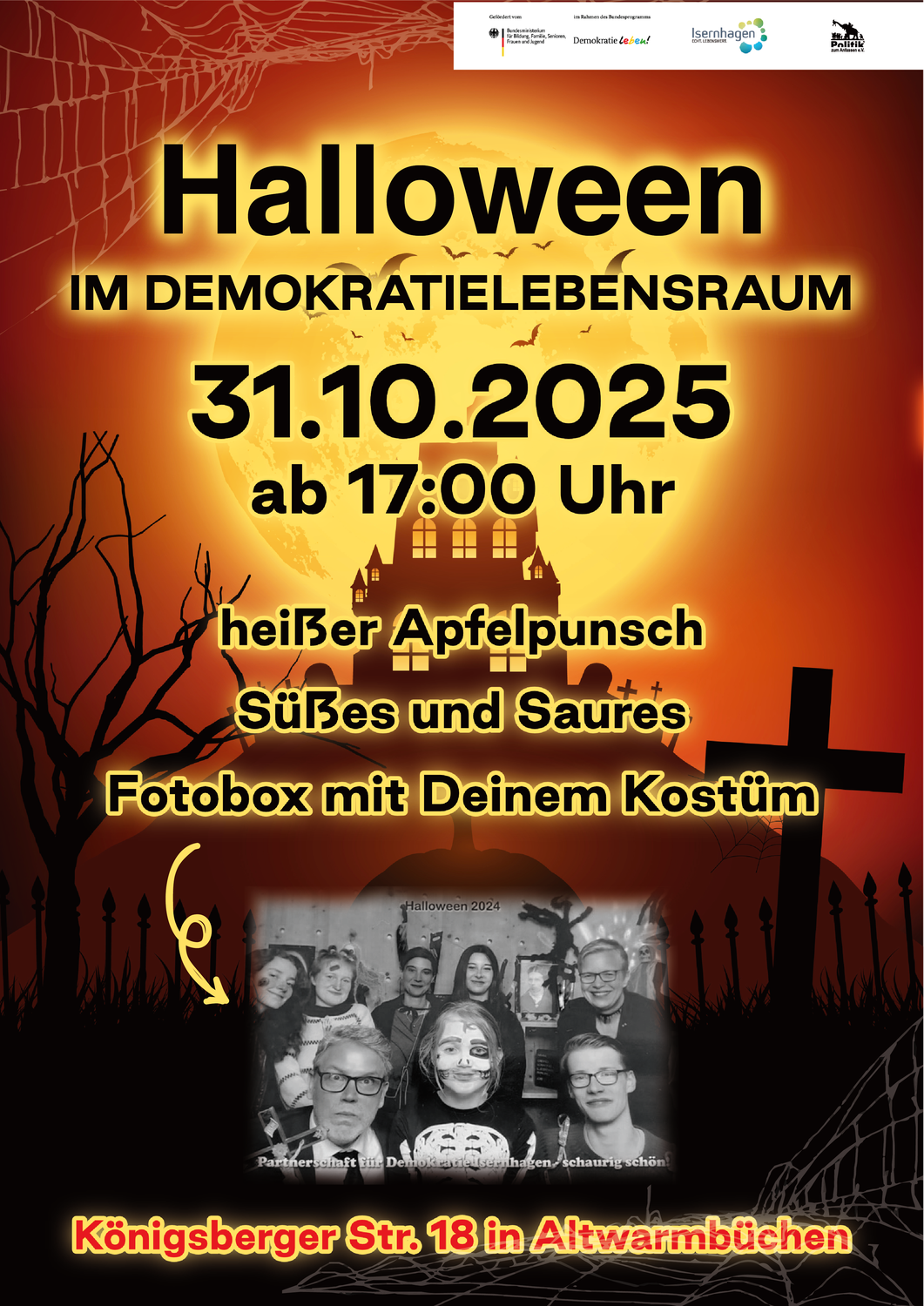 Die Partnerschaft für Demokratie Isernhagen lädt ein, im Demokratielebensraum wollen wir beisammen sein!