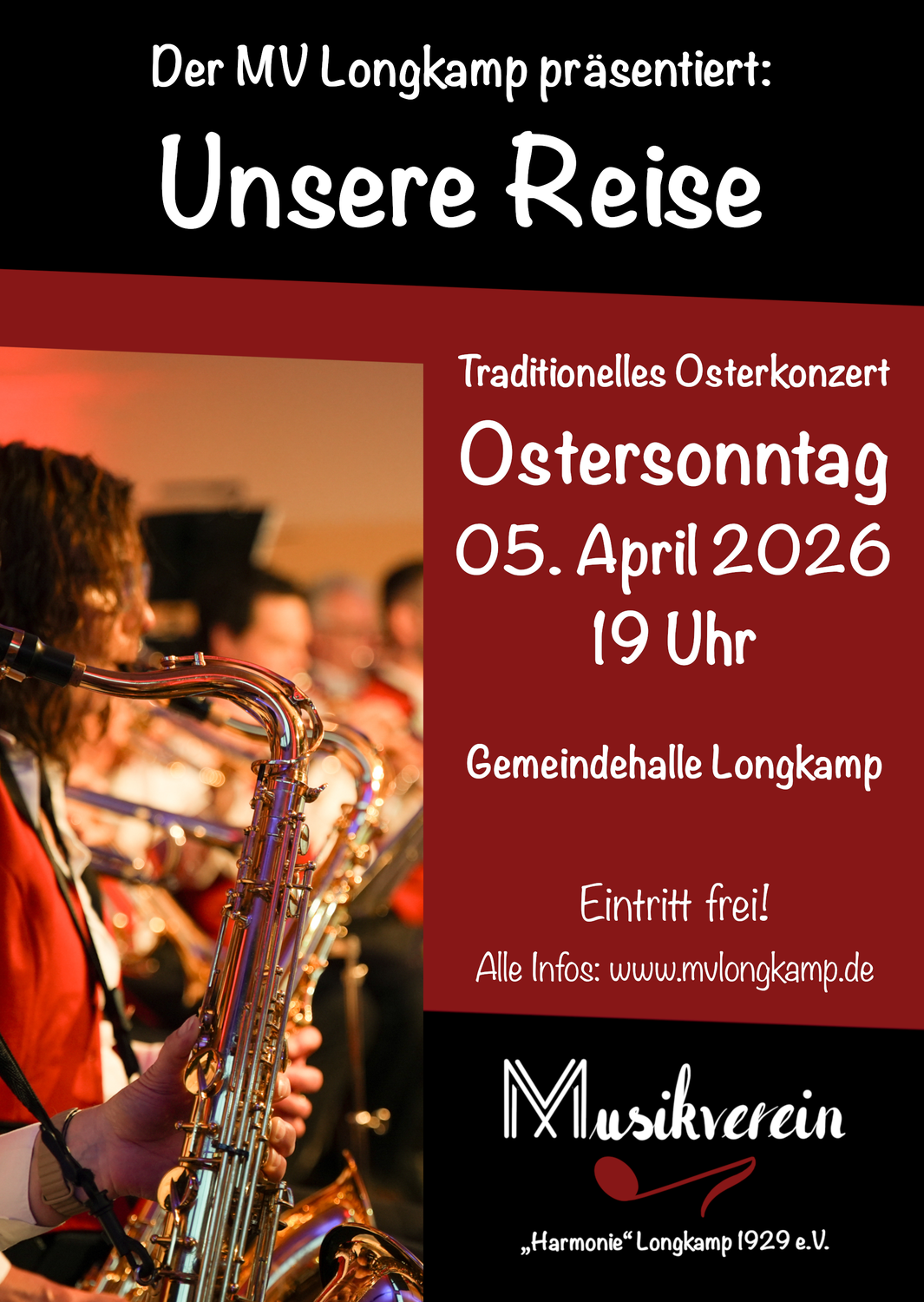 Traditionelles Osterkonzert des Musikvereins “Harmonie” Longkamp 1929 e.V.