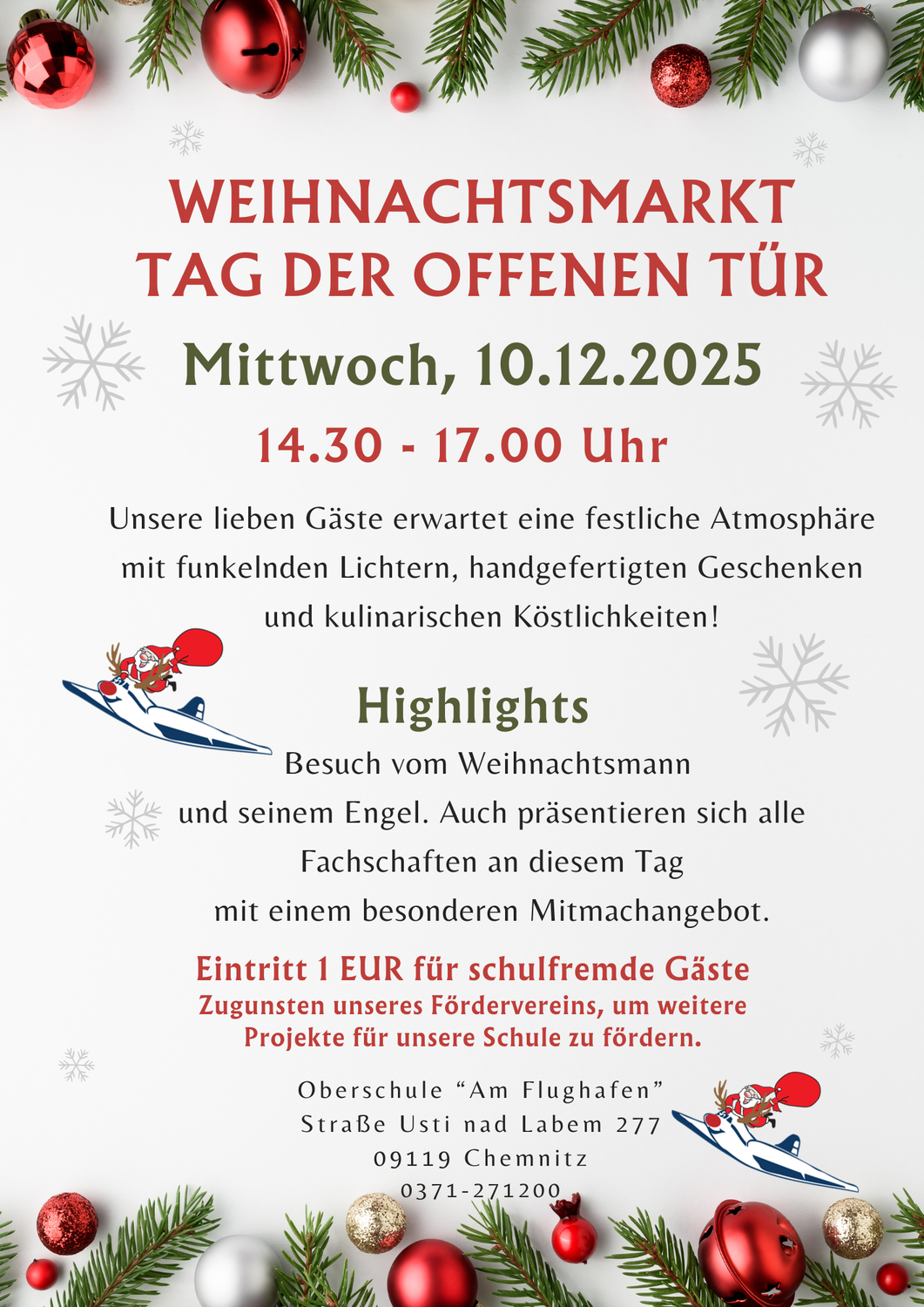 Herzlich Willkommen zu unserem Weihnachtsmarkt am 10.12.25