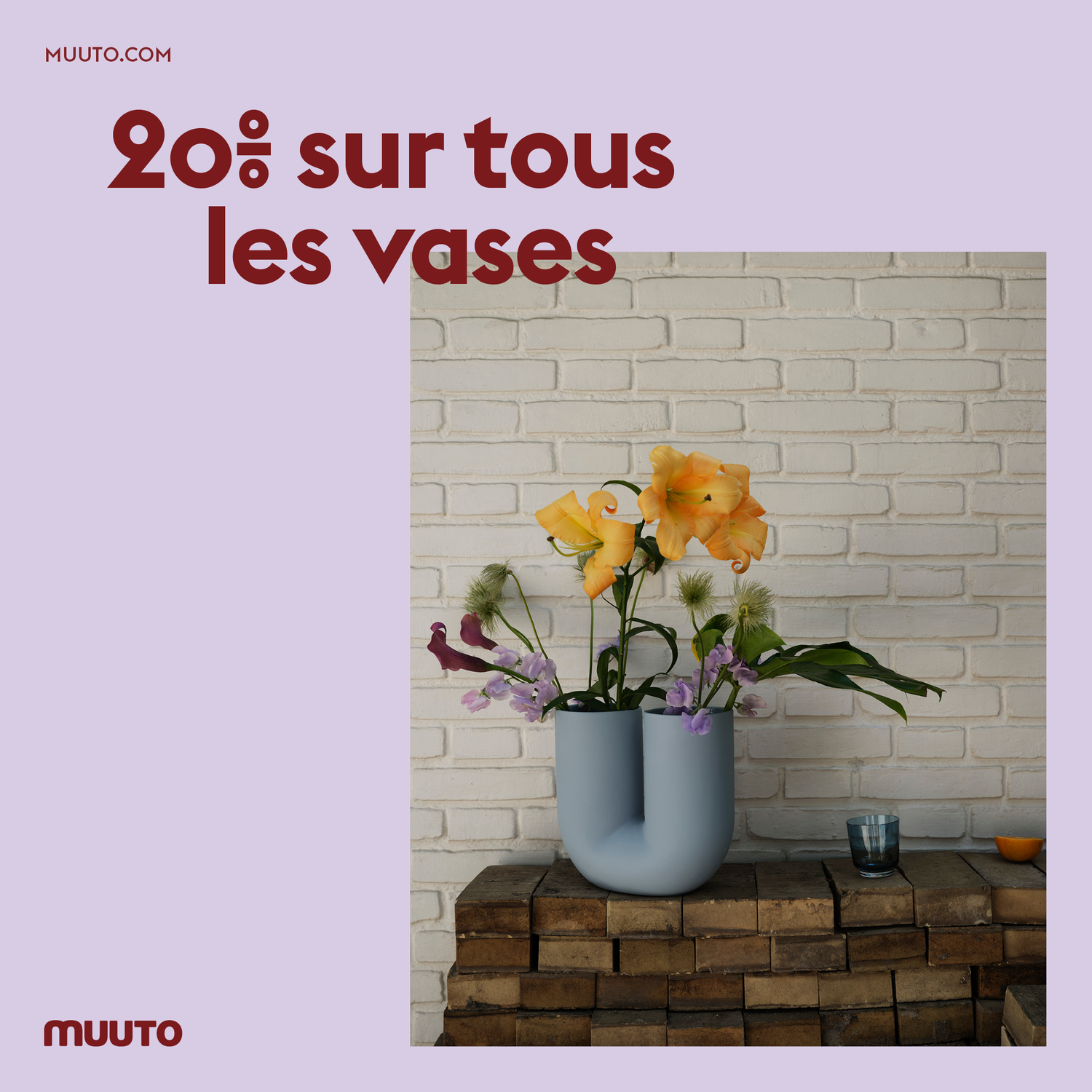 20% sur tous les vases de Muuto