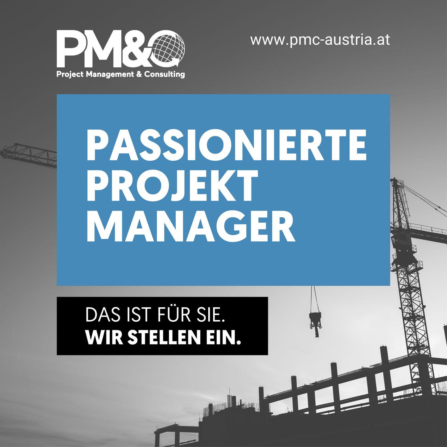 Passionierte Projektmanager – das ist für Sie! Wir stellen ein.