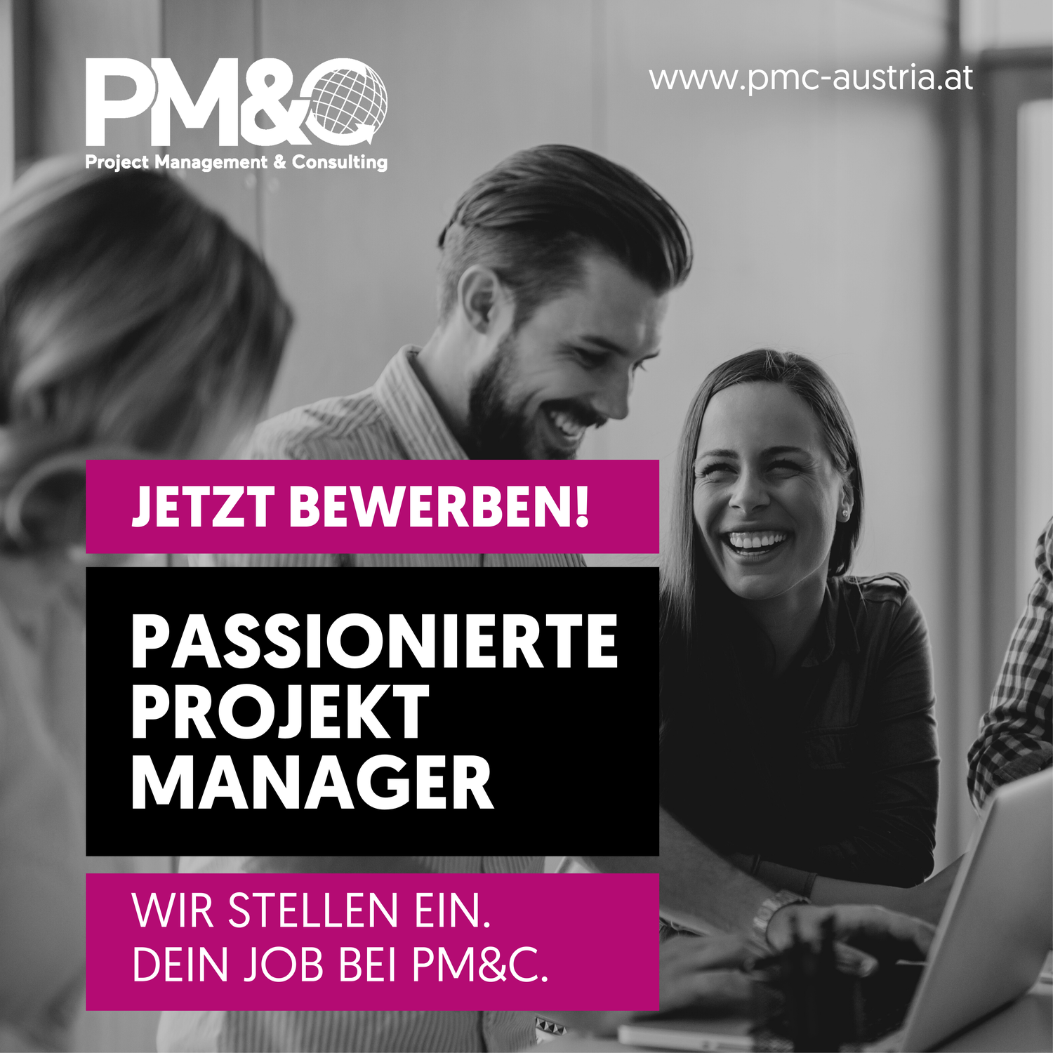 Möchten Sie Unternehmen bei der Abwicklung und Optimierung ihrer Projekte unterstützen? Ihr zukünftiger Job bei PM&C.