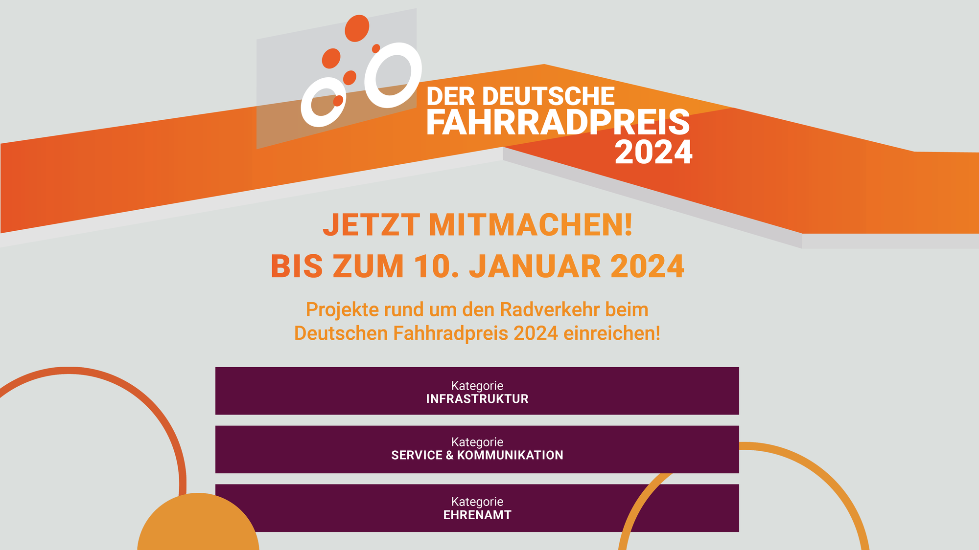 Jetzt für "Der Deutsche Fahrradpreis 2024" bewerben