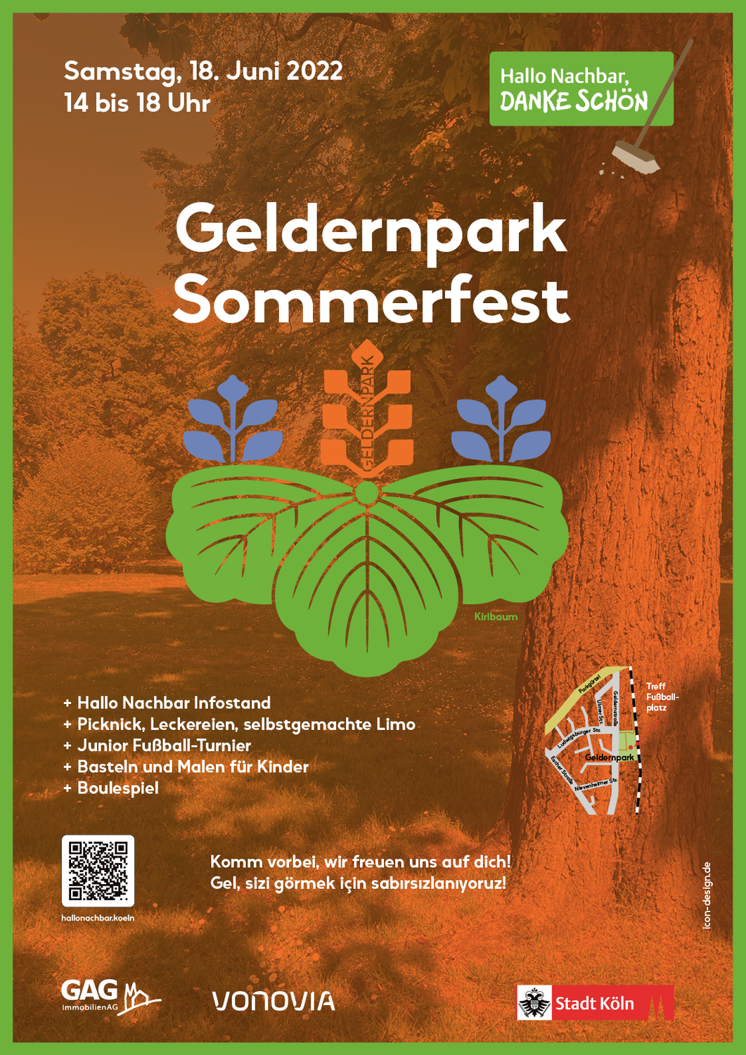 FEIERN, FUßBALL, PICKNICK: GELDERNPARK SOMMERFEST