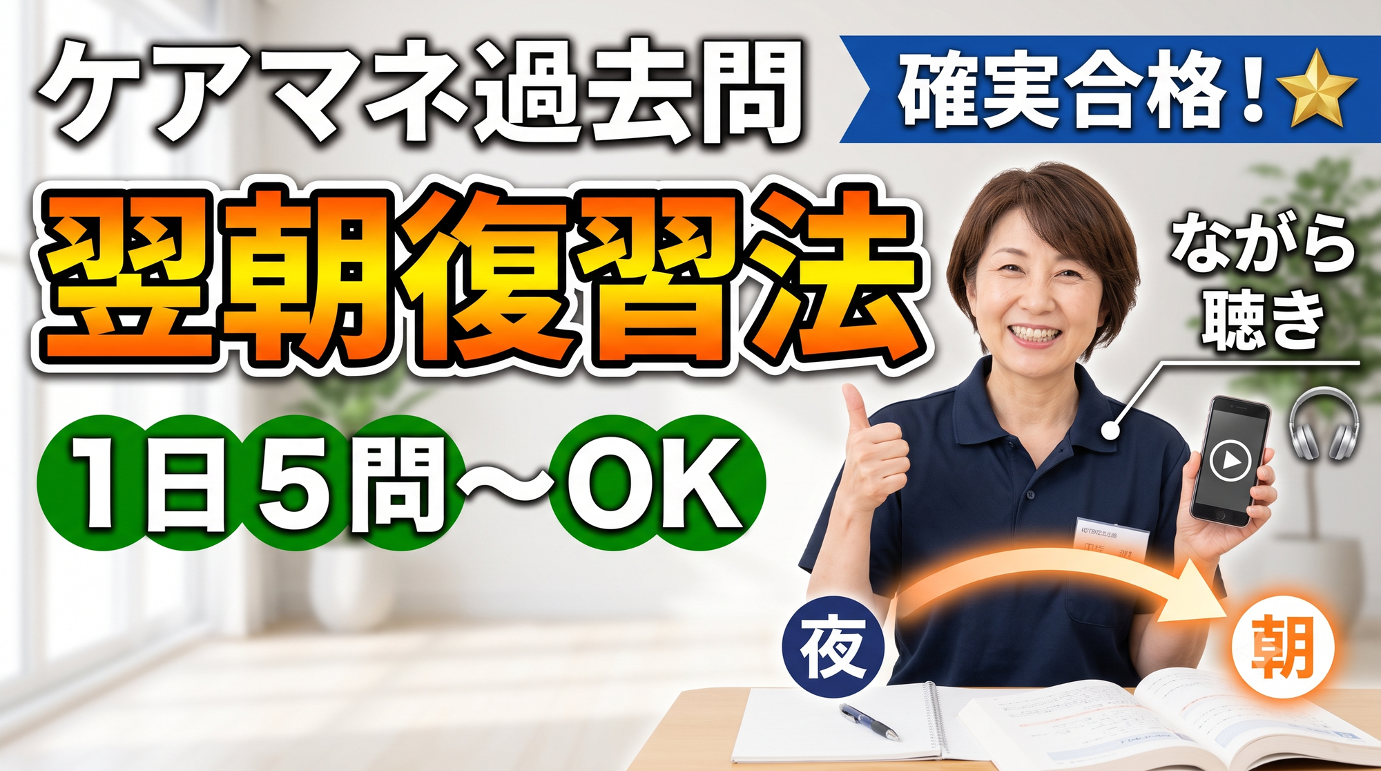 【ケアマネ試験】介護支援分野を克服！今から間に合う「翌朝復習法」と動画・note解説のお知らせ