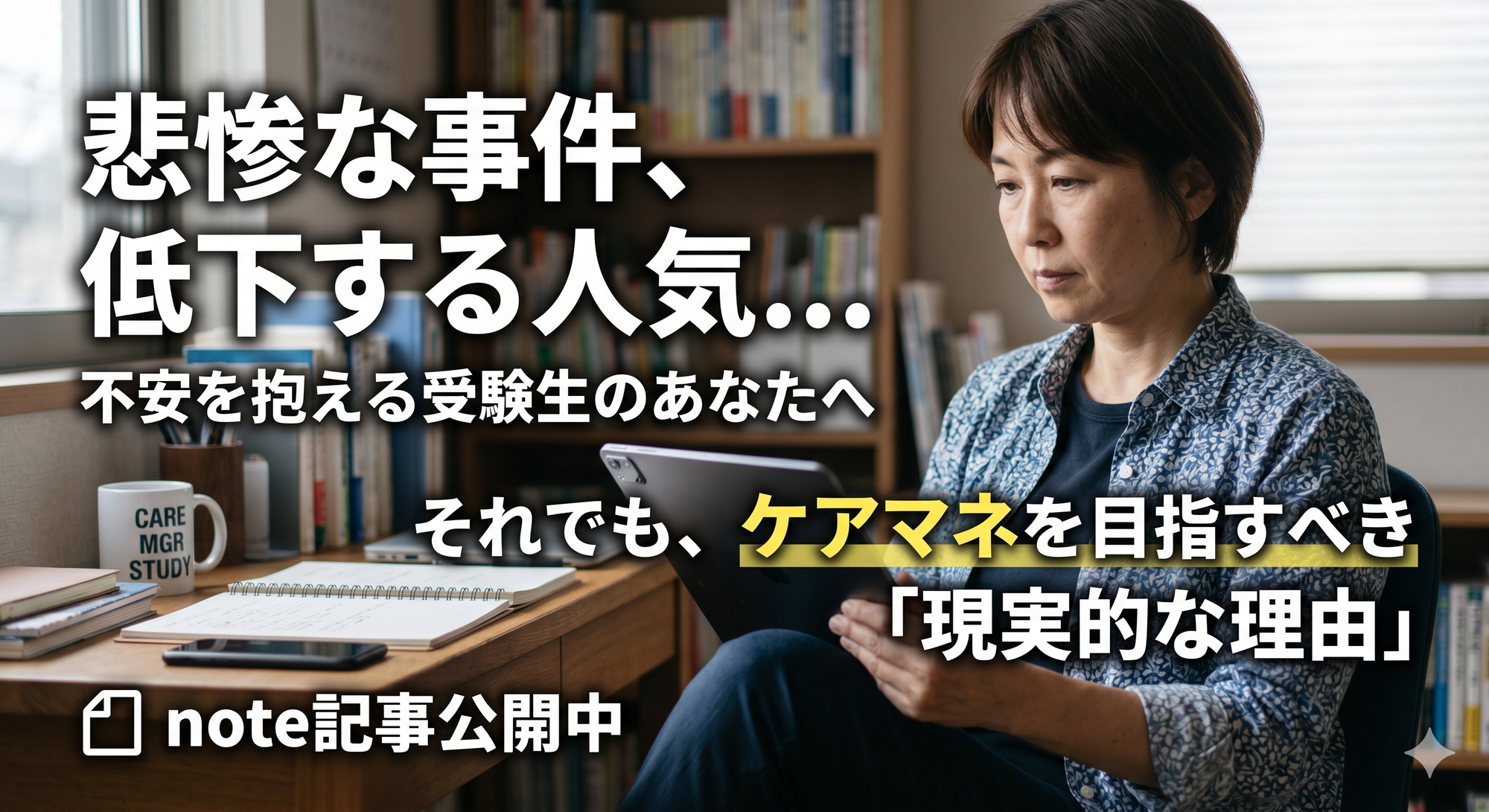 【川口市の事件を受けて】今、ケアマネジャーを目指すことに不安を感じているあなたへ
