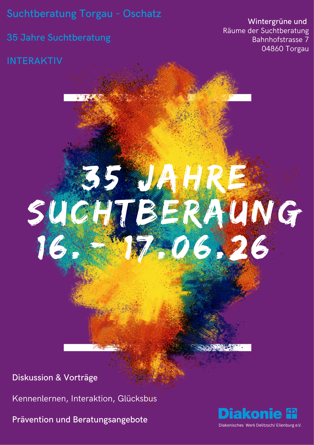 Einladung zu 35 Jahre Suchtberatung