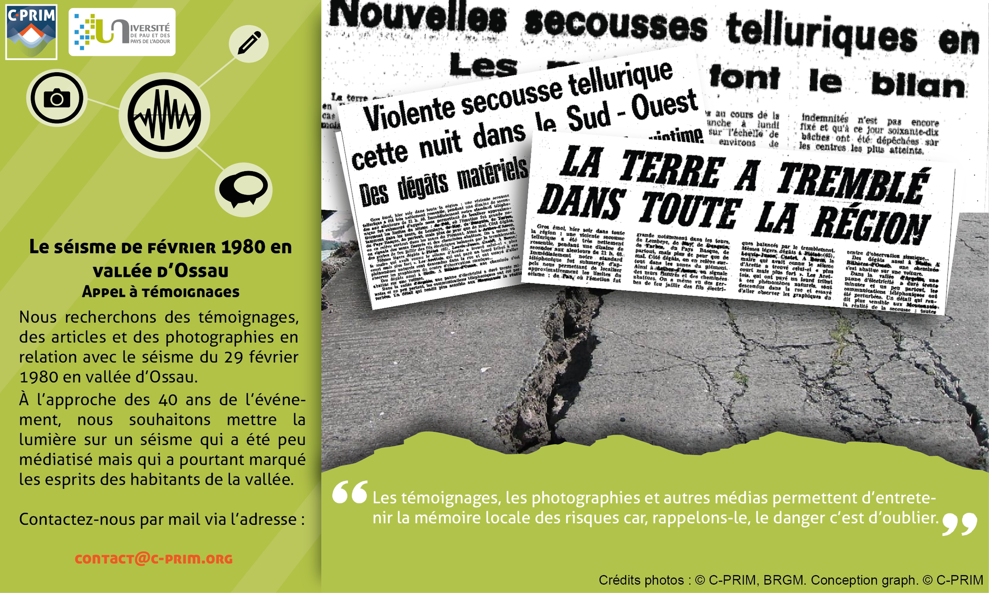 Le séisme de février 1980 en vallée d'Ossau