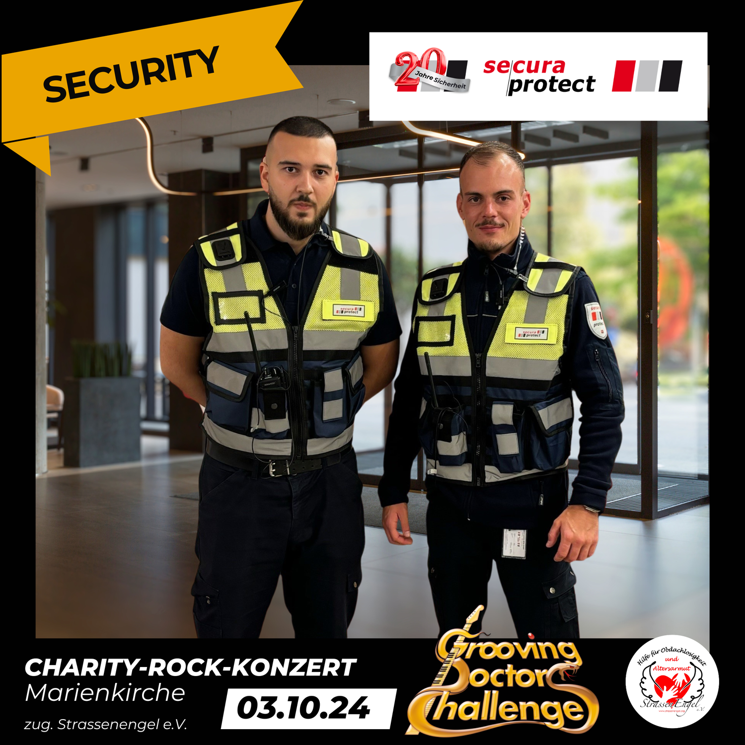 secura protect spendet Sicherheitspersonal für das Charity-Event