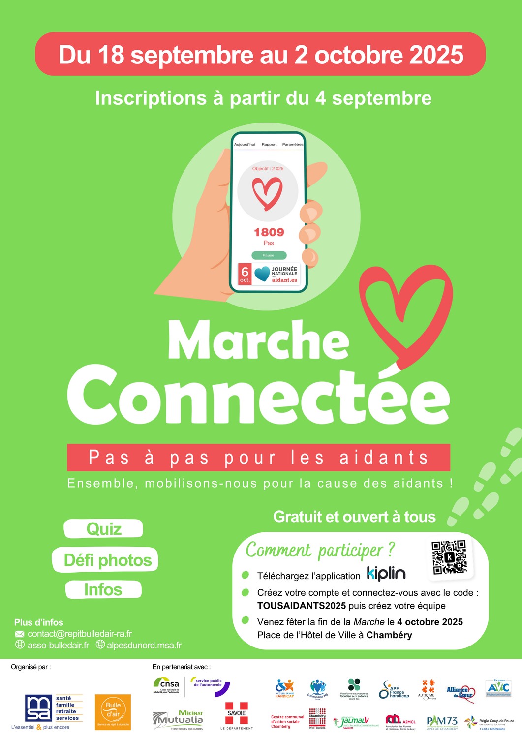 Marche connectée, pas à pas pour les aidants