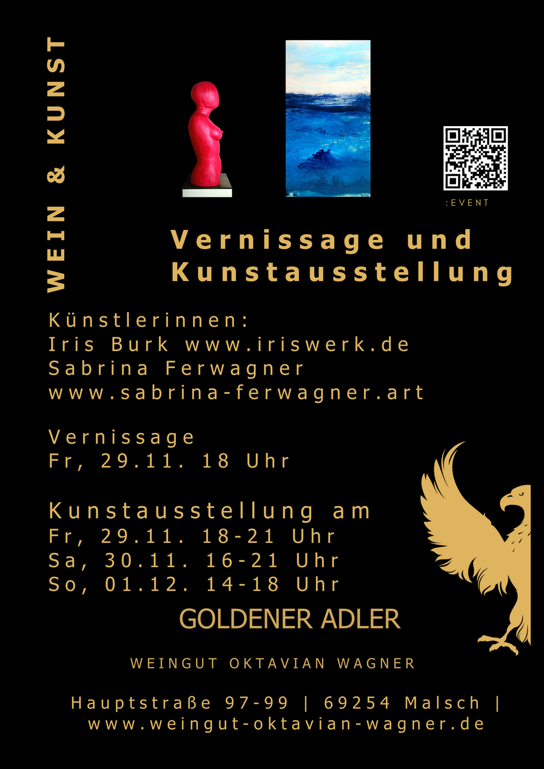 Kunstausstellung im Weingut Goldener Adler in Malsch