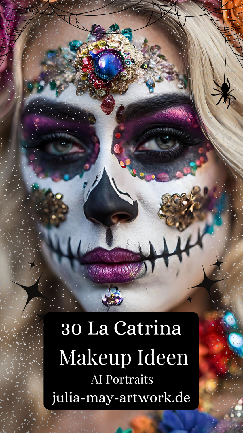 Über 30 La Catrina Halloween Makeup Ideen | Mexikanische Totenfest | Sugar Skulls | Styling | Kostüm | Schminken