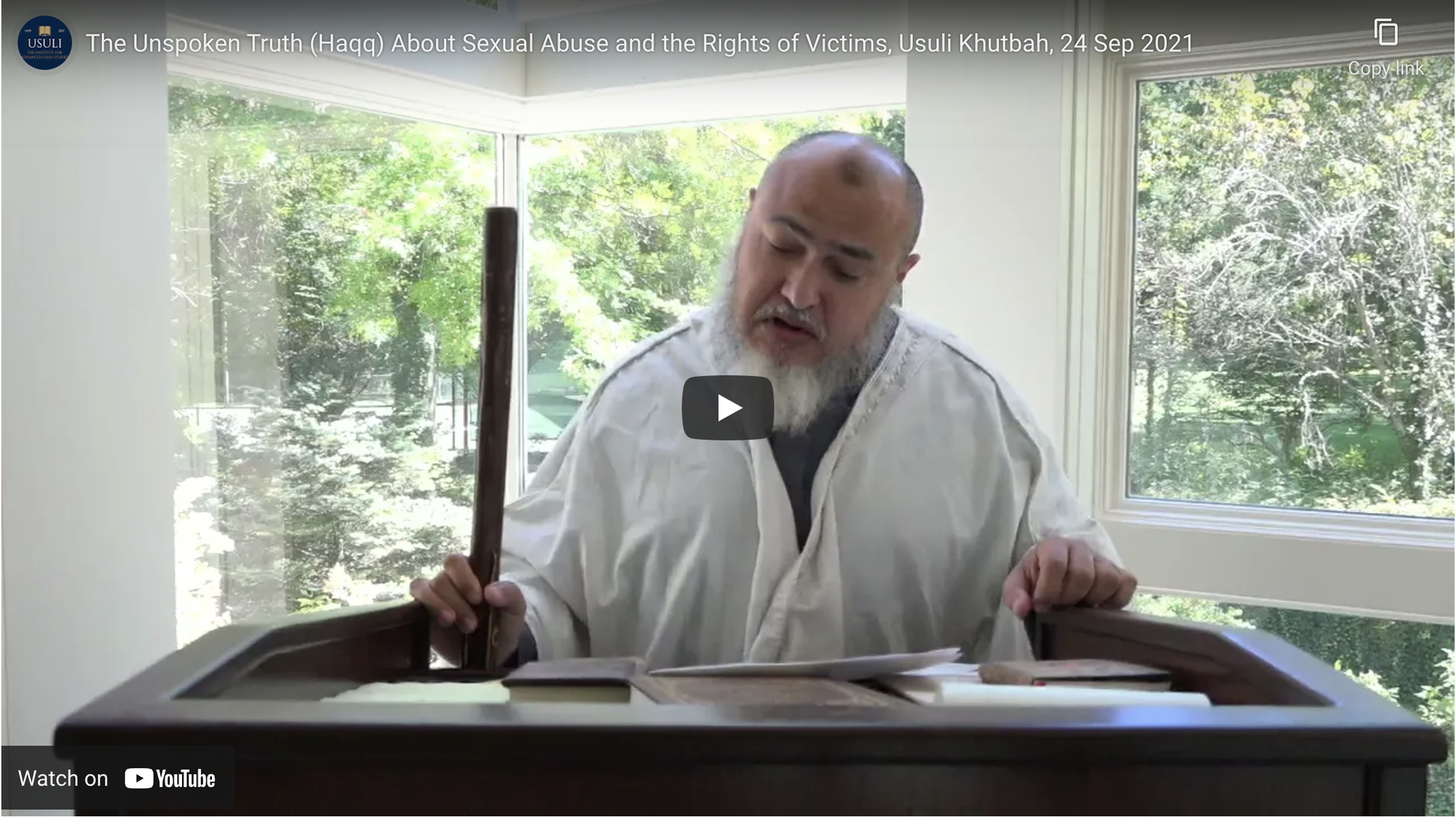 "The Unspoken Truth (Haqq) About Sexual Abuse and the Rights of Victims"