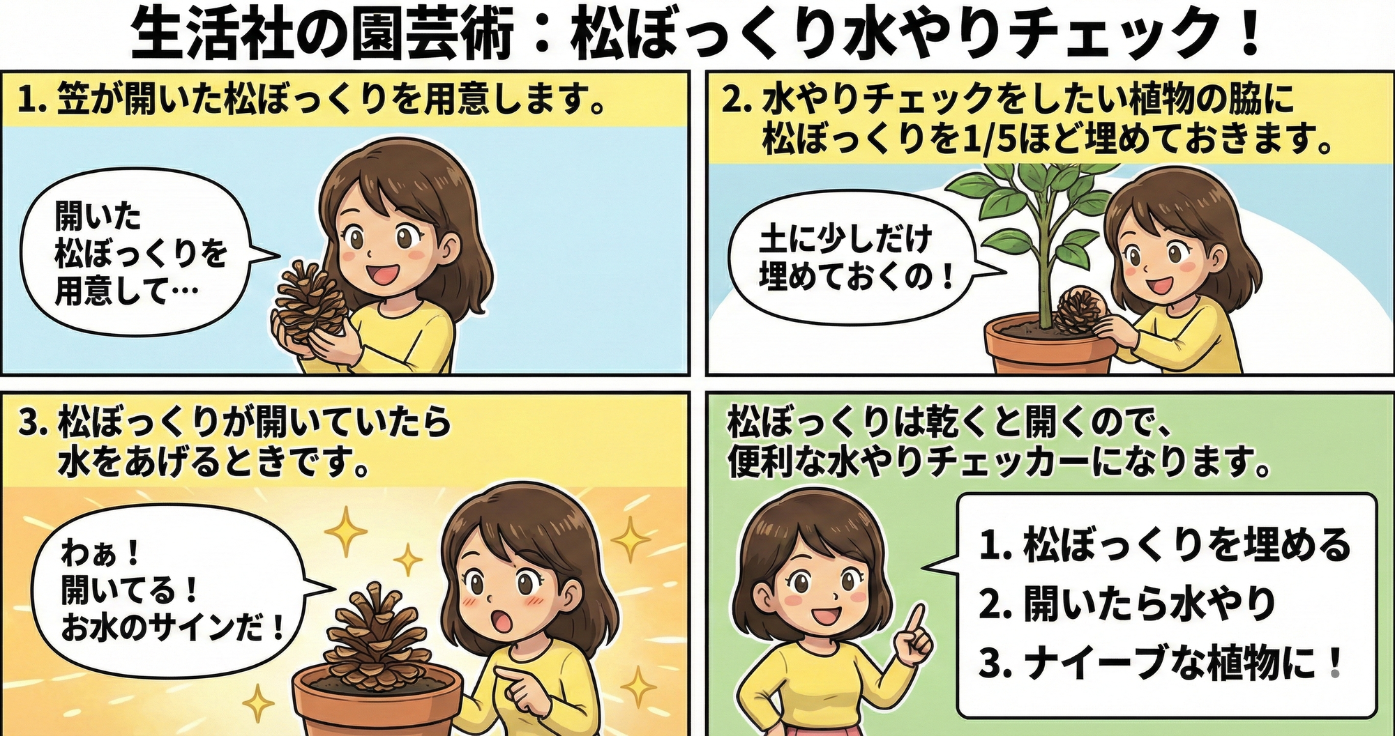 植物の水やりチェック