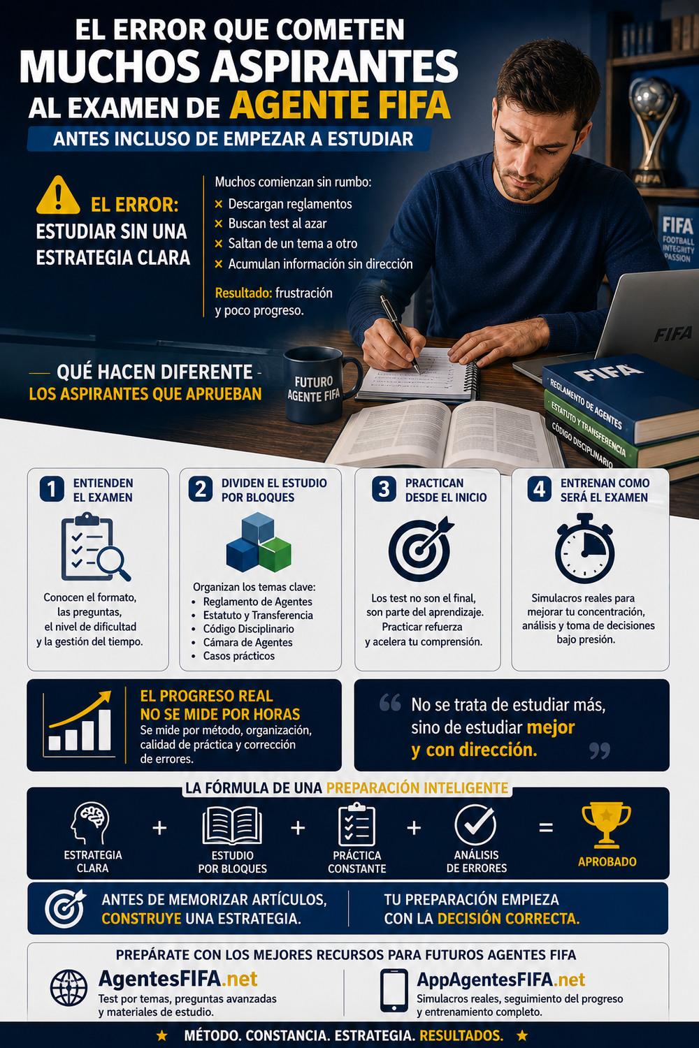 El error que cometen muchos aspirantes al Examen de Agente FIFA antes incluso de empezar a estudiar