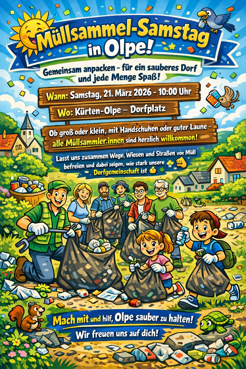 Müllsammel-Samstag in Olpe am 21.03.2026