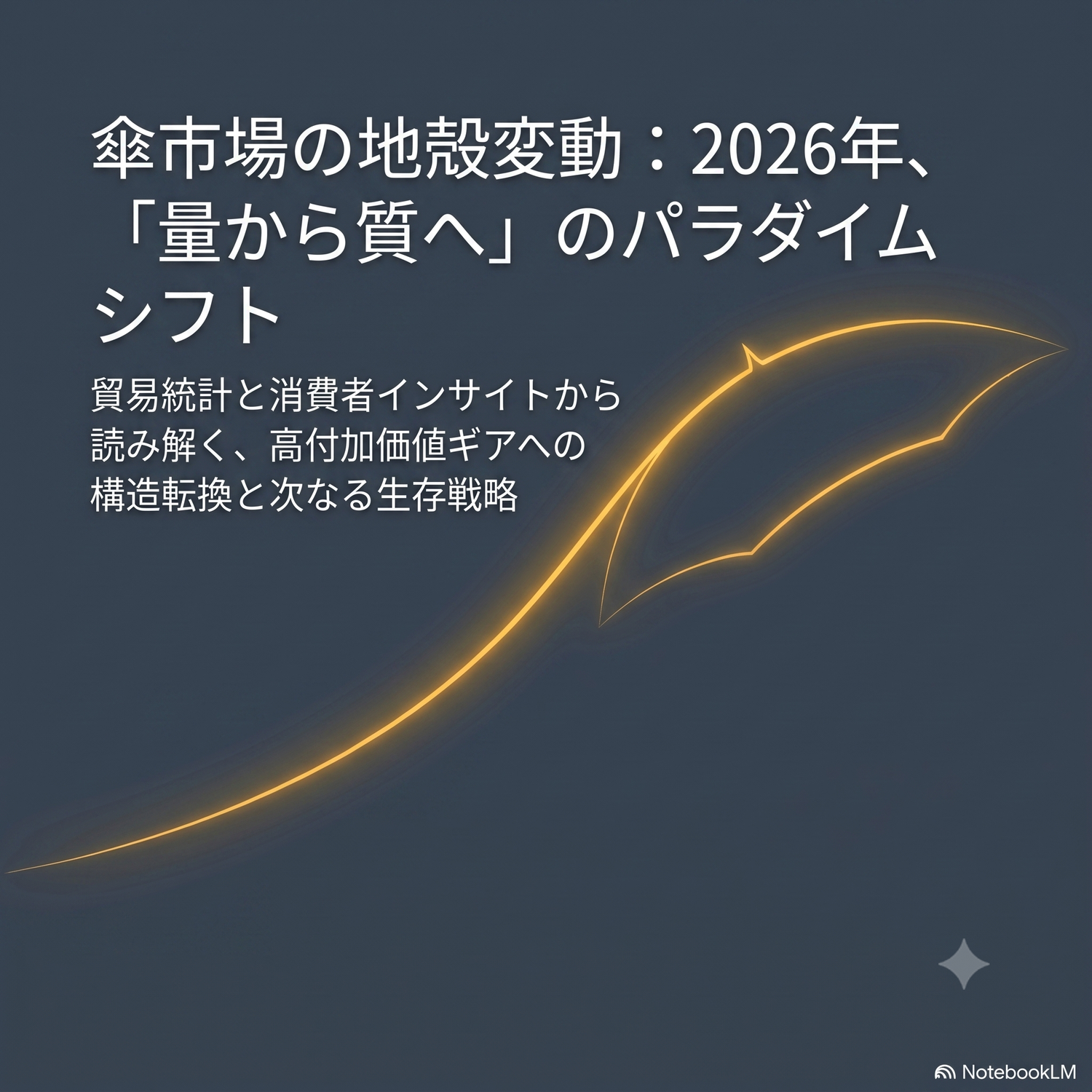 【2026年最新】データで読み解く傘業界の市場動向。晴雨兼用シフトと「量から質へ」の構造変化