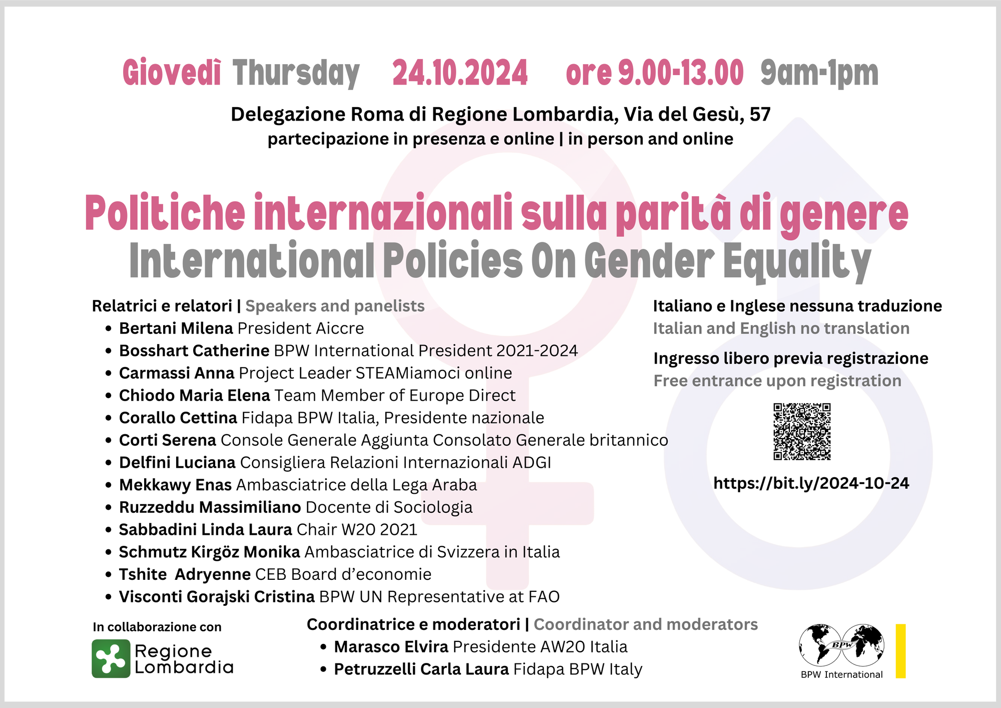 International Policies On Gender Equality - Program Update