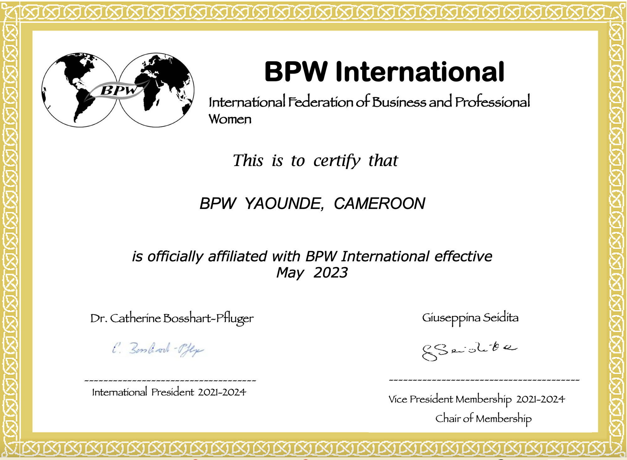 New Affiliate Club - BPW Yaounde, Cameroon