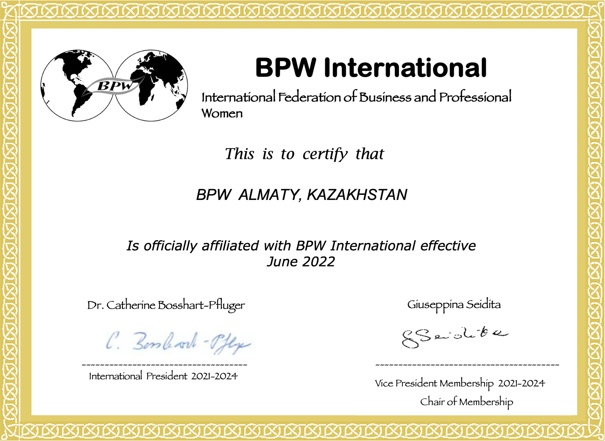 New Affiliate Club - BPW Almaty, Kazakhstan