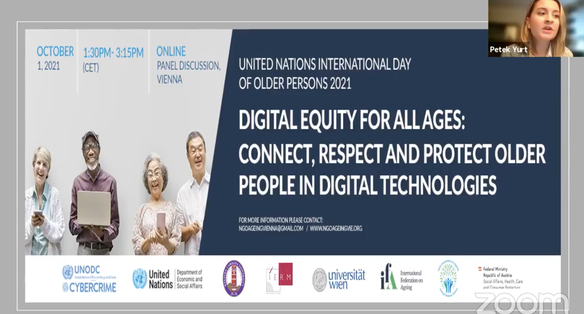 UN International Day of Older Persons 2021 - Digital Equity for All Ages