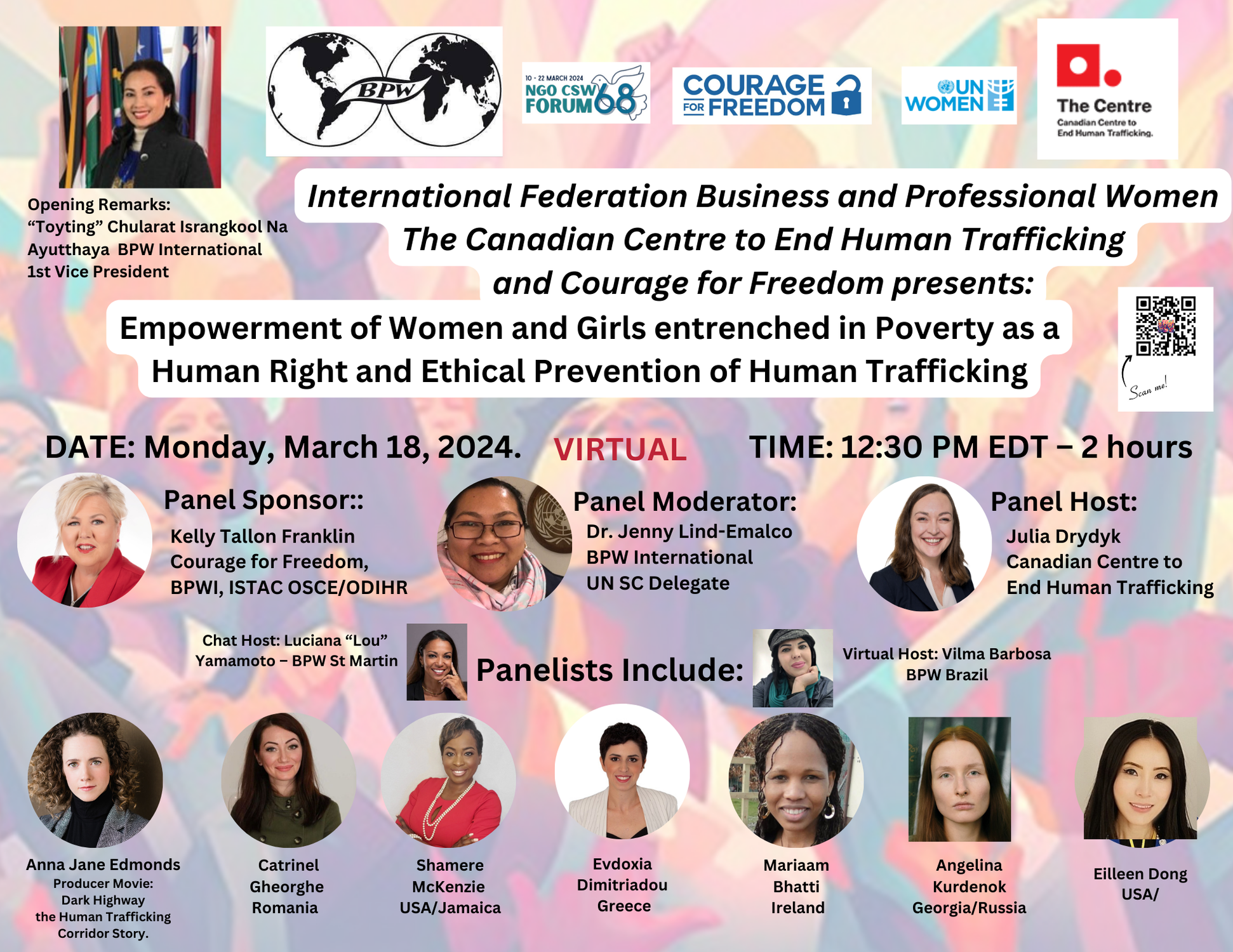 CSW68-Parallel Event: Empowerment of Women and Girls entrenched in Poverty as a Human Right and Ethical Prevention of Human Trafficking - March 18, 2024