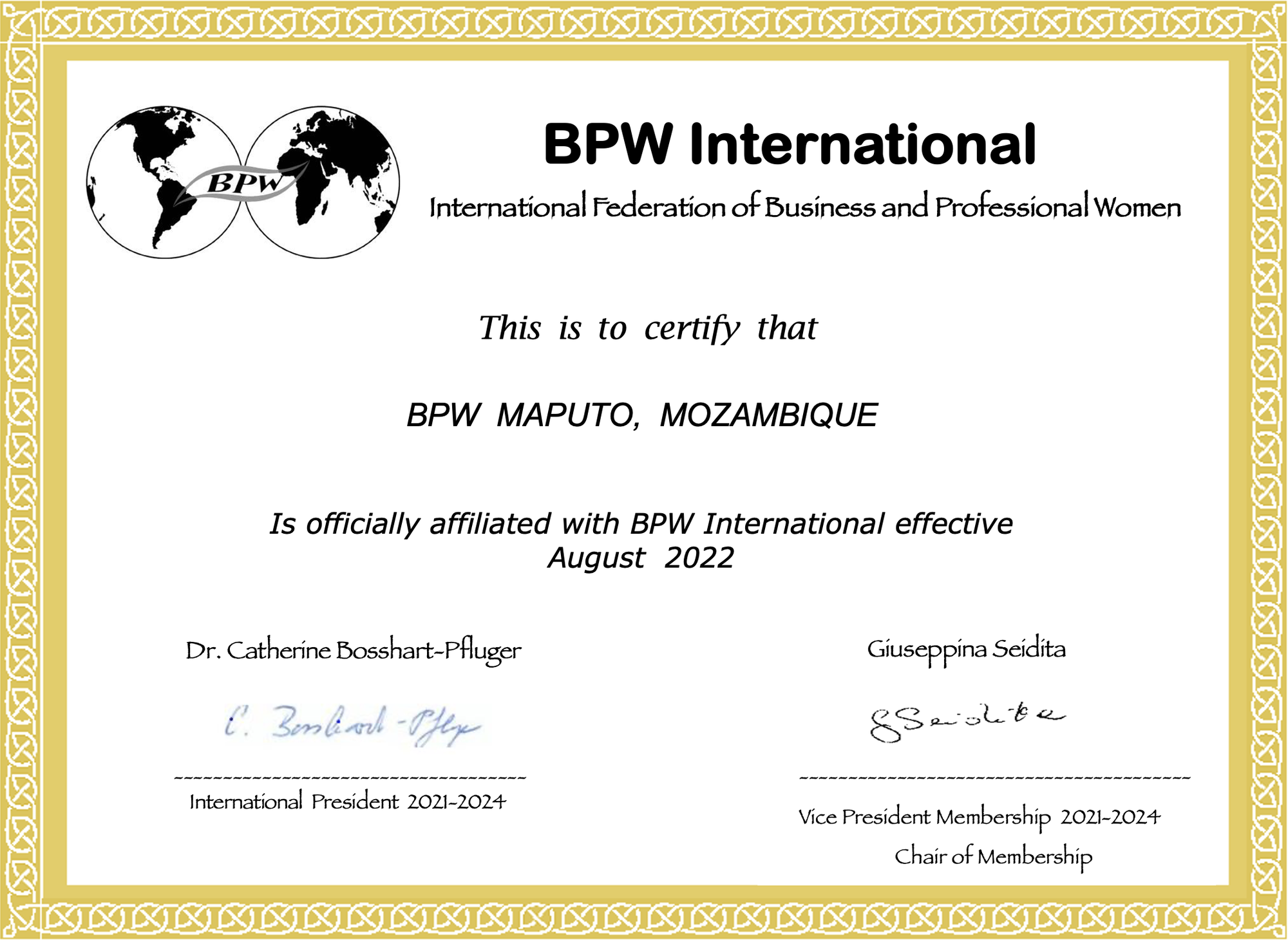 New Affiliate Club - BPW Maputo, Mozambique