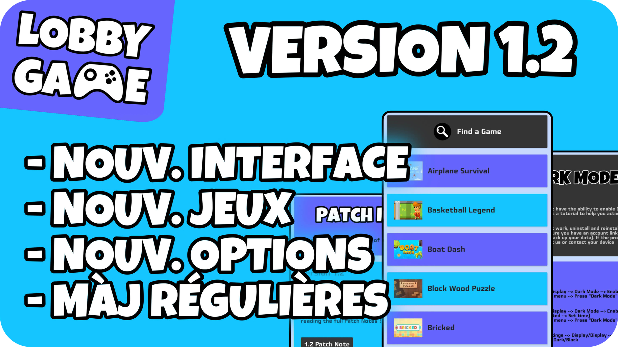 Lobby Game 1.2 Notes de Patch (FR)